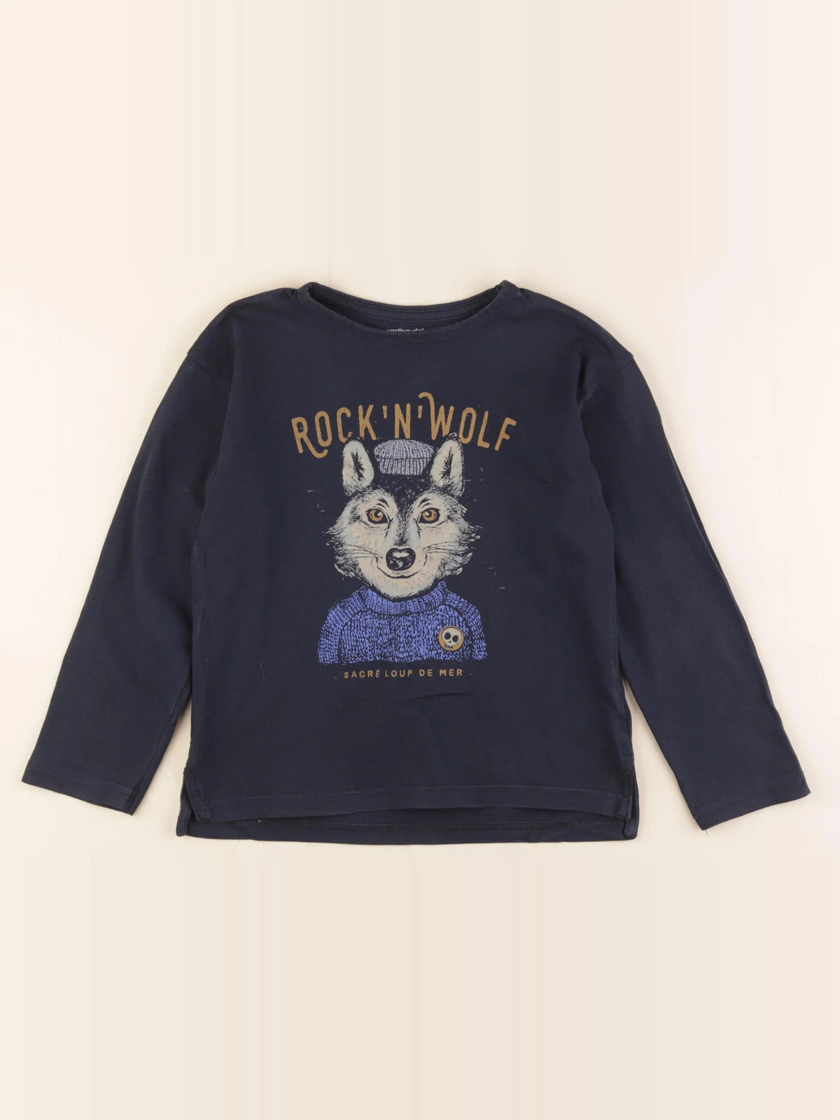 Vertbaudet - tee-shirt bleu - 8 ans