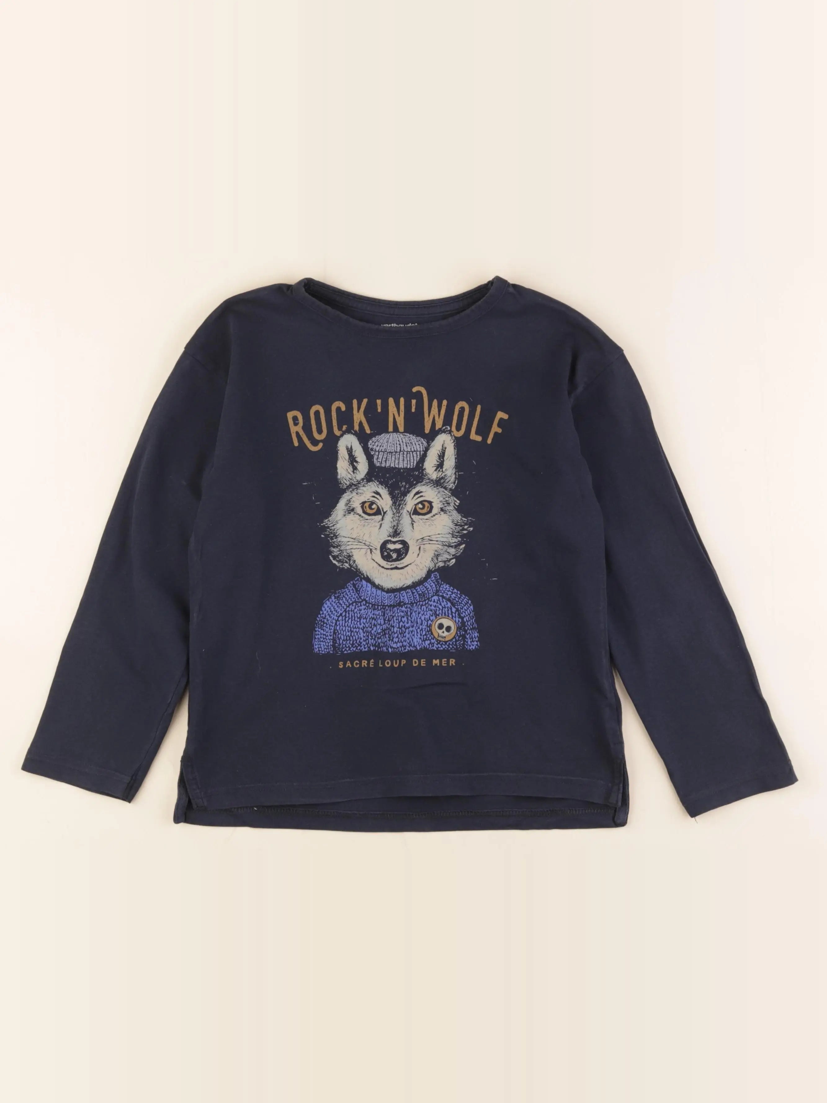 Vertbaudet - tee-shirt bleu - 8 ans