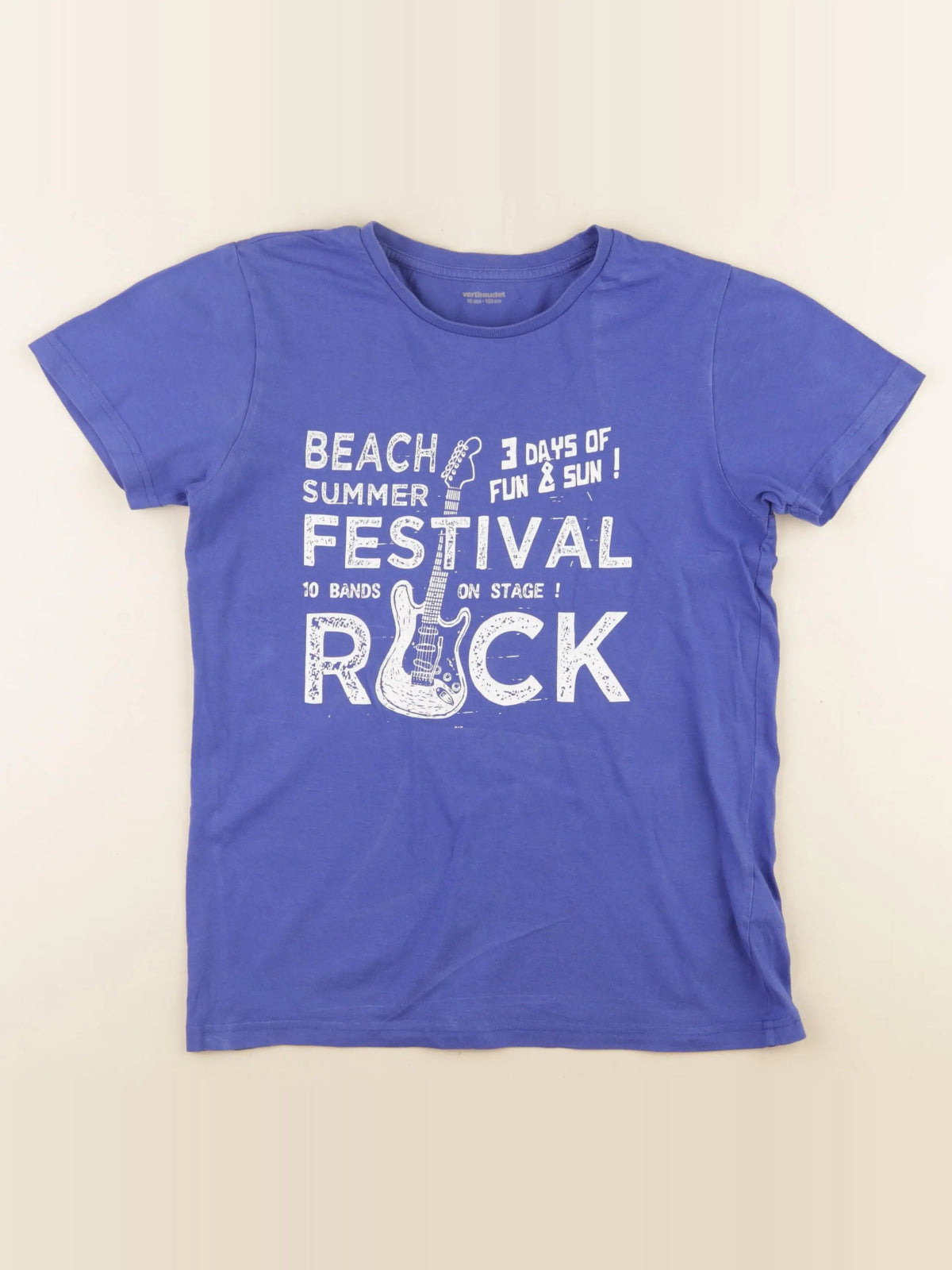 Vertbaudet - tee-shirt bleu - 12 ans