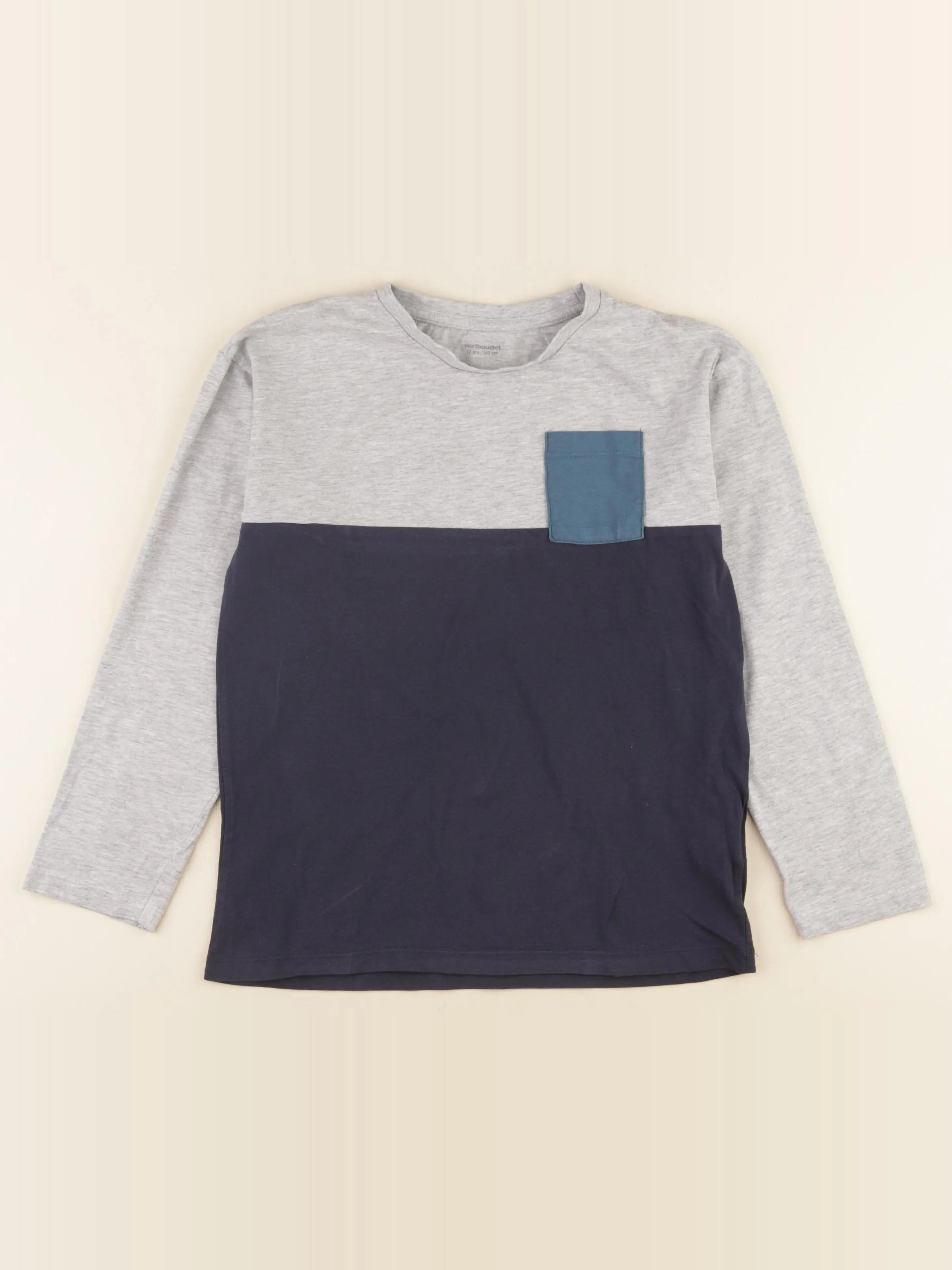 Vertbaudet - tee-shirt bleu, gris - 12 ans