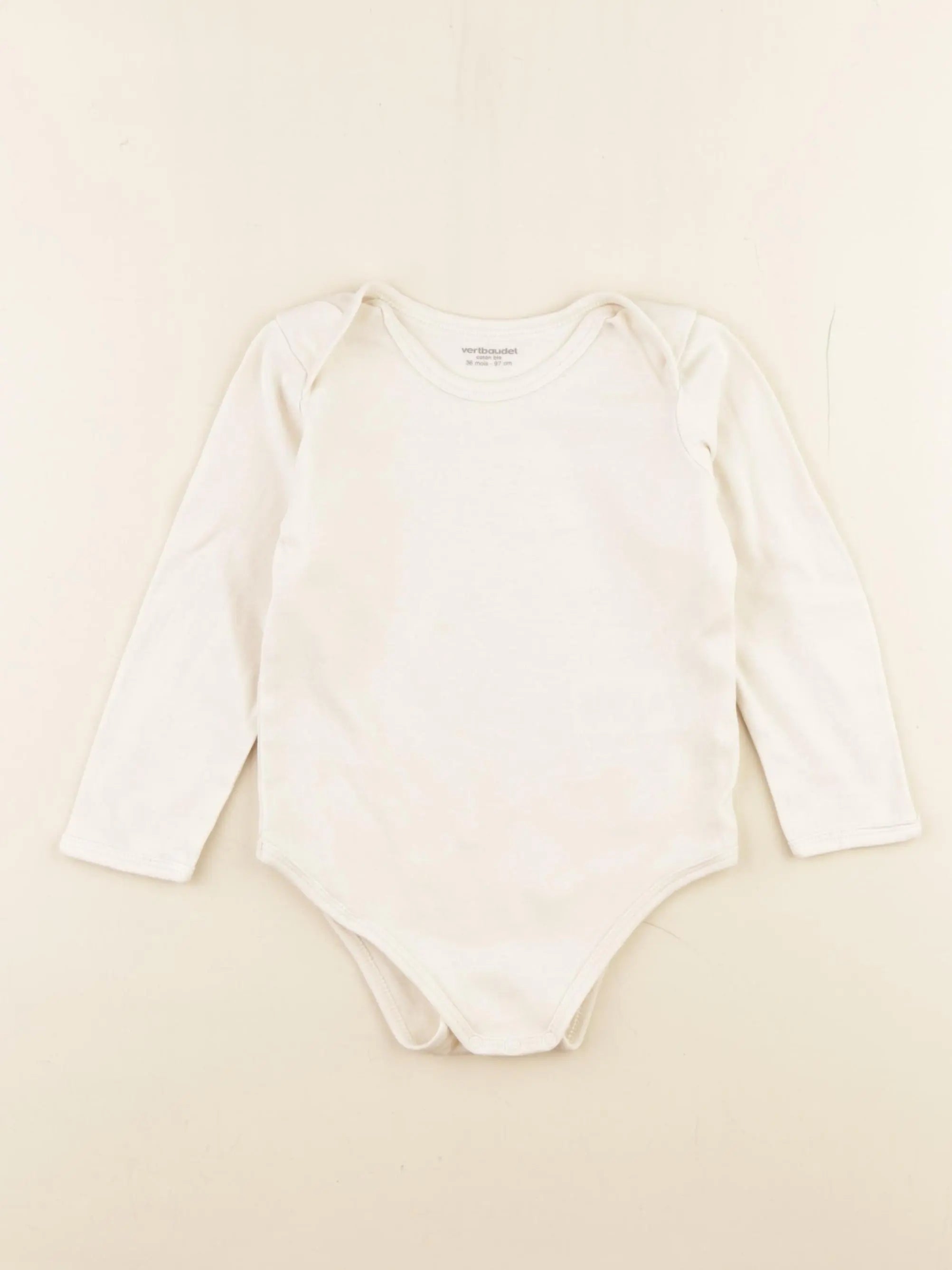 Vertbaudet - body beige - 36 mois