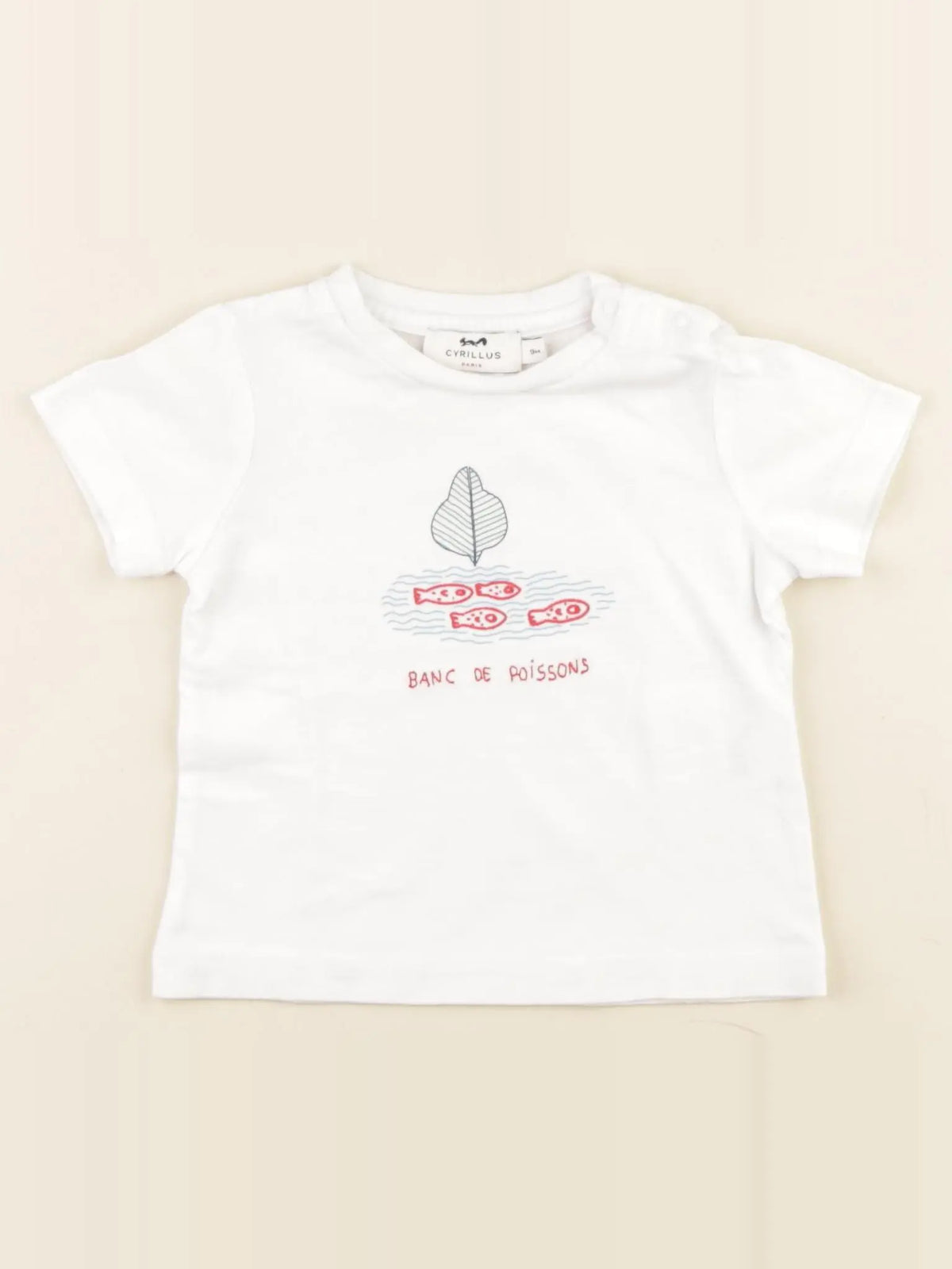 Cyrillus - tee-shirt blanc - 9 mois