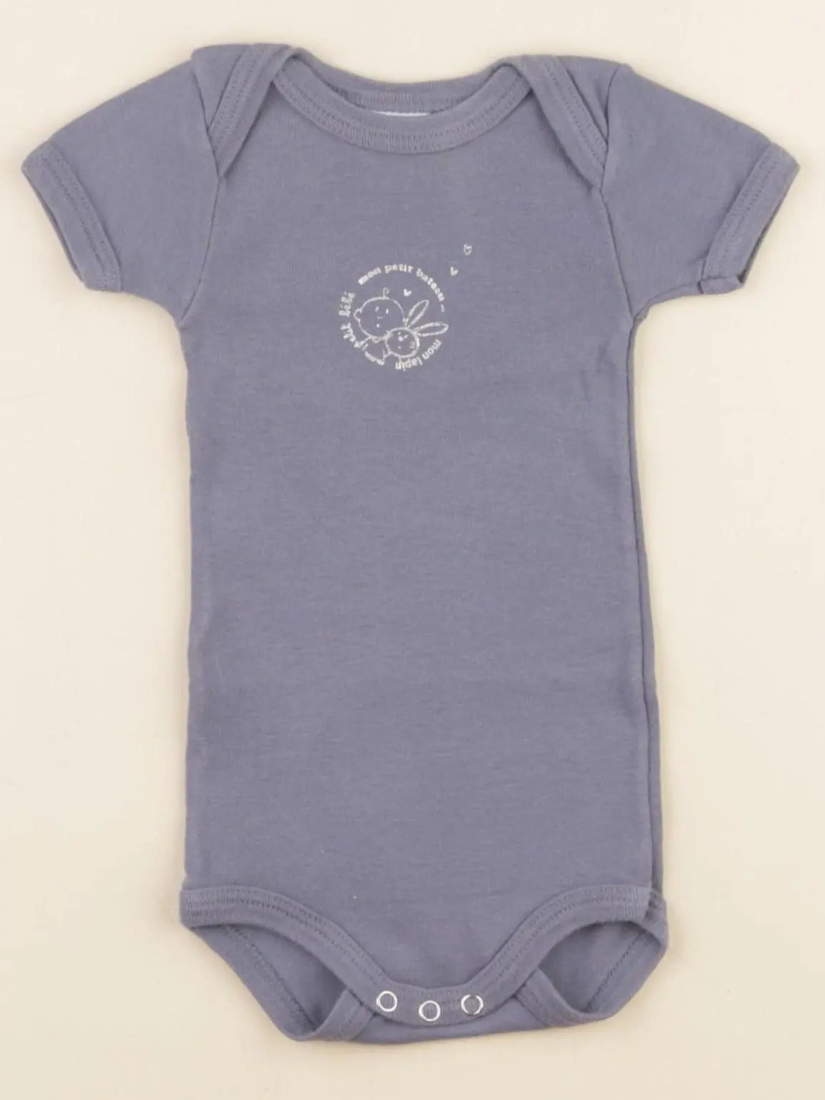Petit Bateau - body bleu - 3 mois