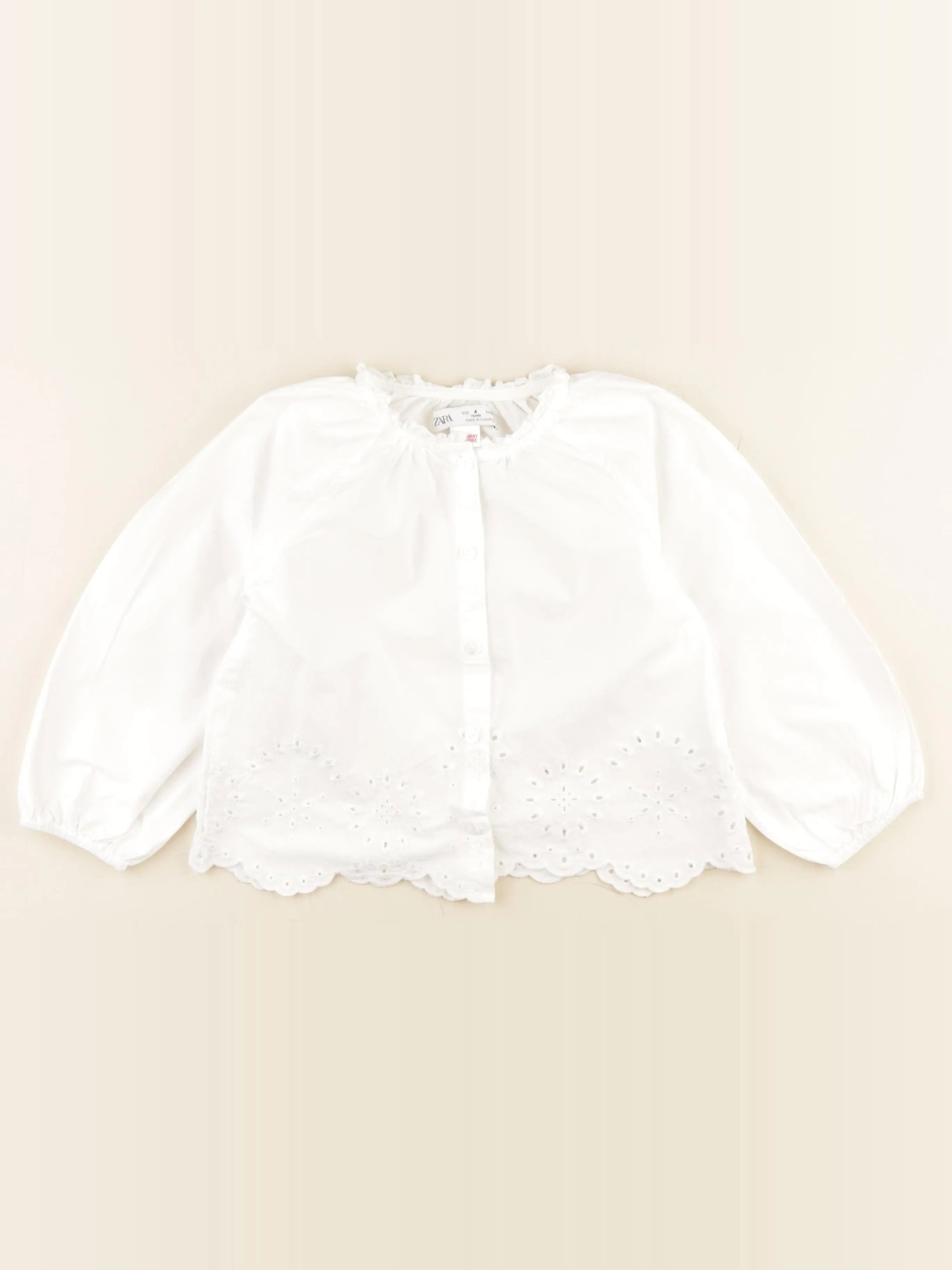 Zara - blouse blanc - 4 ans