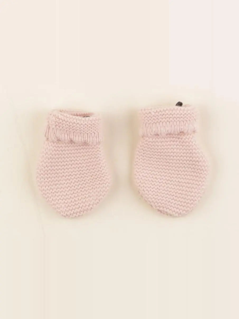 Vertbaudet - moufles rose - 3/6 mois