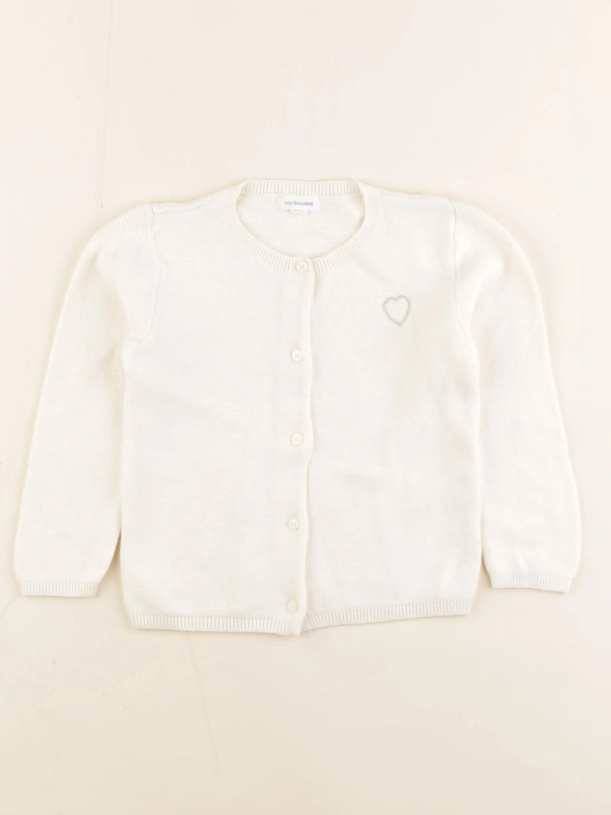 Vertbaudet - gilet blanc - 24 mois