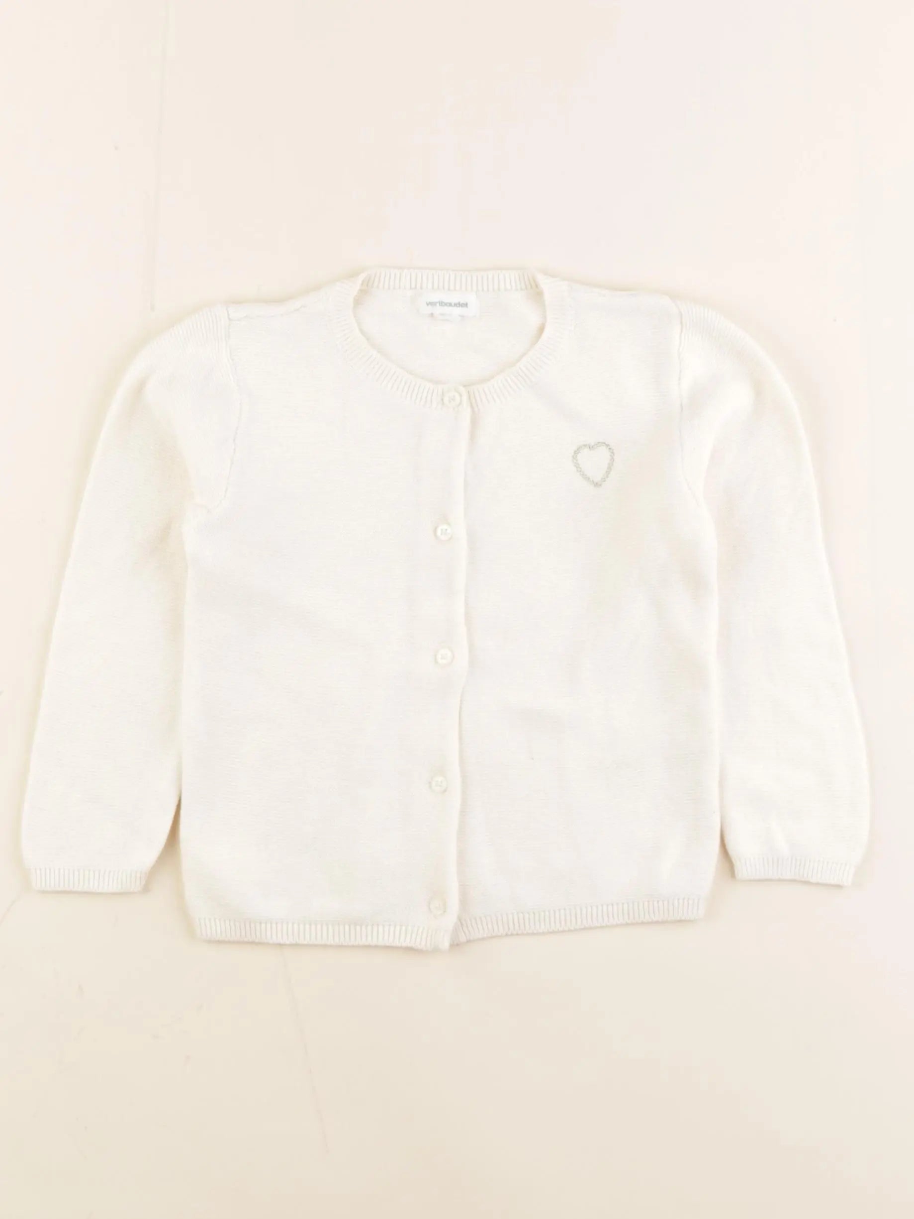 Vertbaudet - gilet blanc - 24 mois