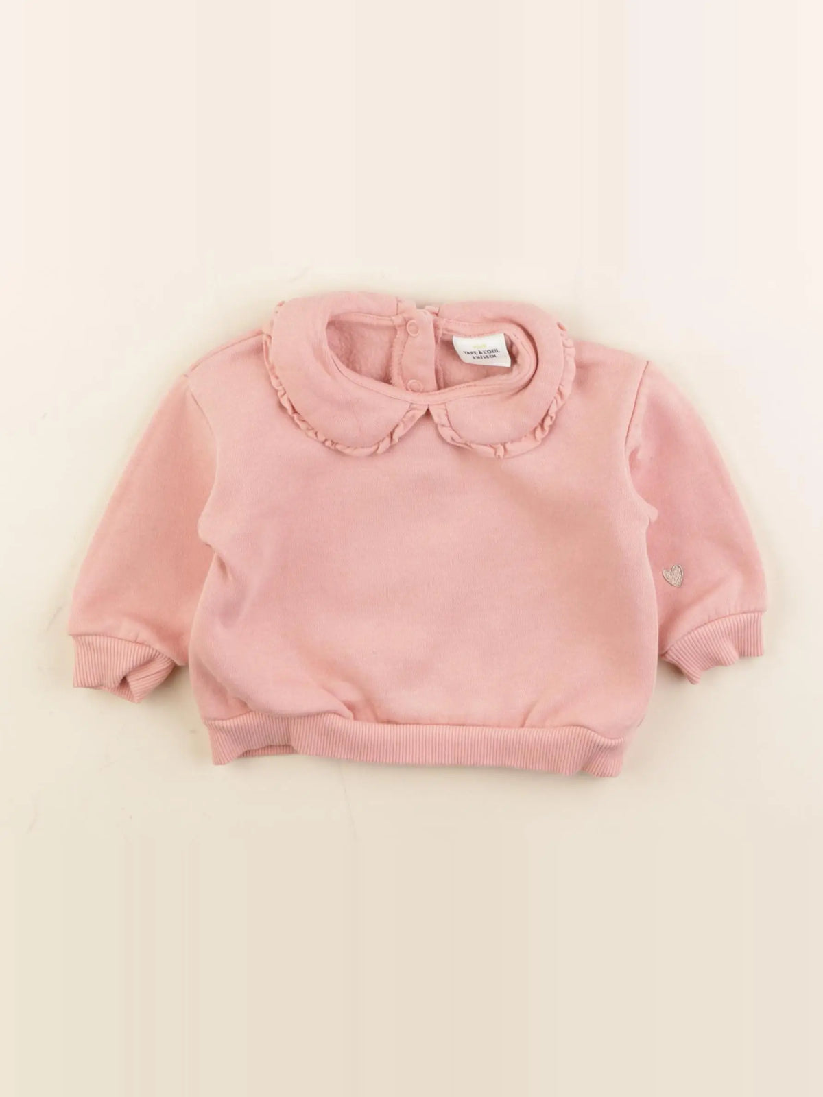 Tape à l'oeil - sweat rose - 6 mois