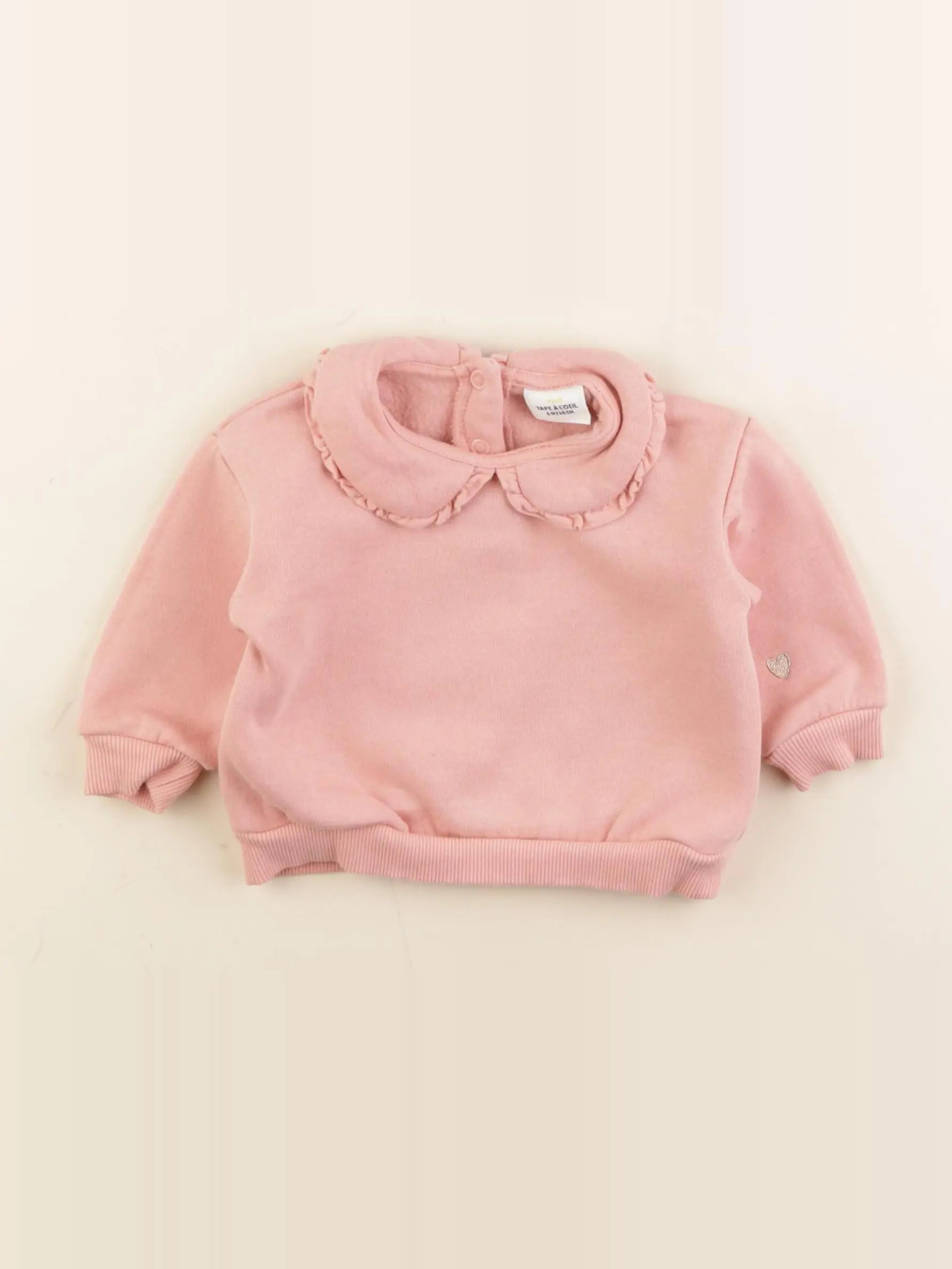 Tape à l'oeil - sweat rose - 6 mois