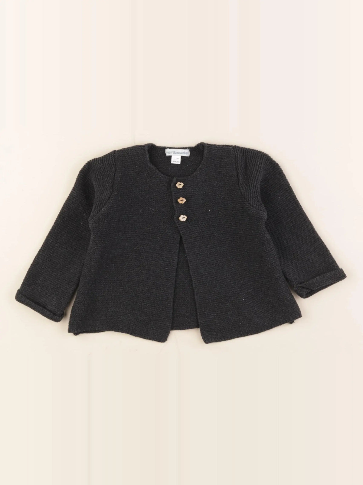 Vertbaudet - gilet gris - 9 mois