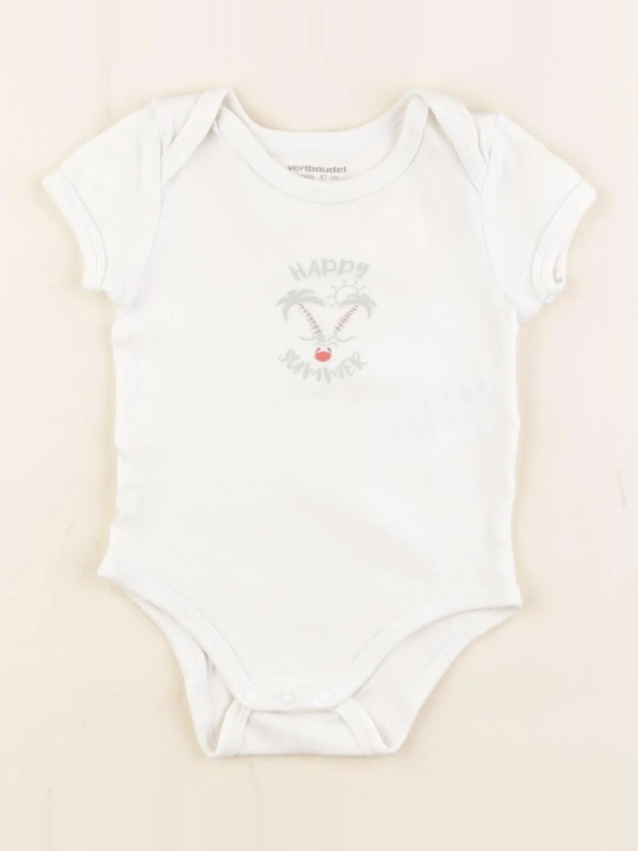 Vertbaudet - body blanc - 6 mois
