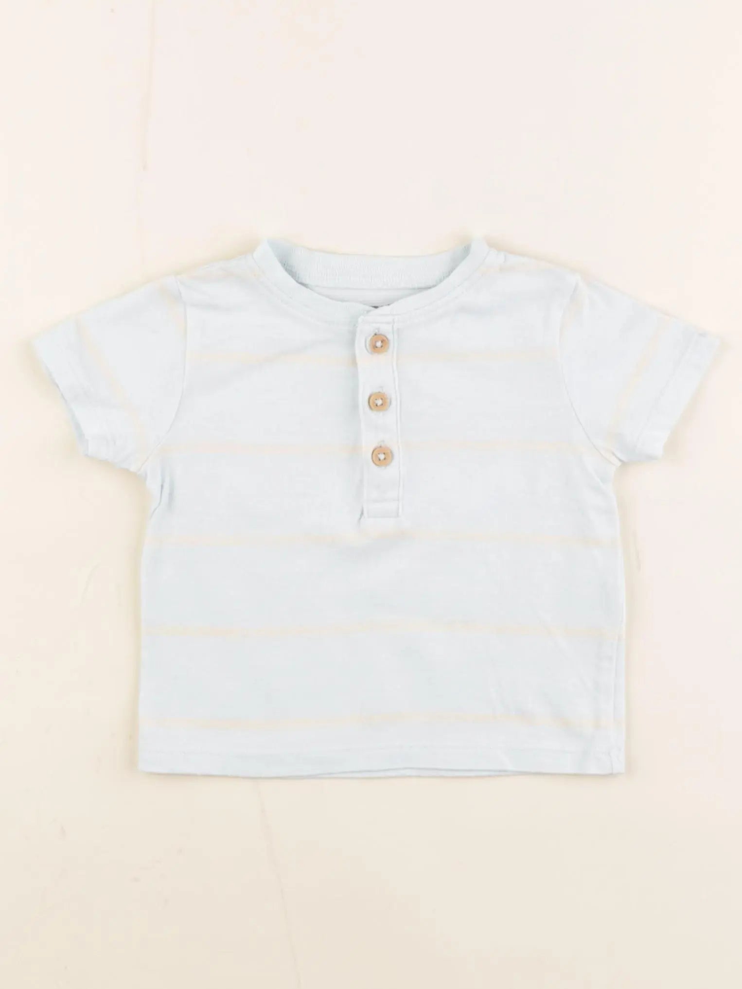 Vertbaudet - tee-shirt bleu - 6 mois