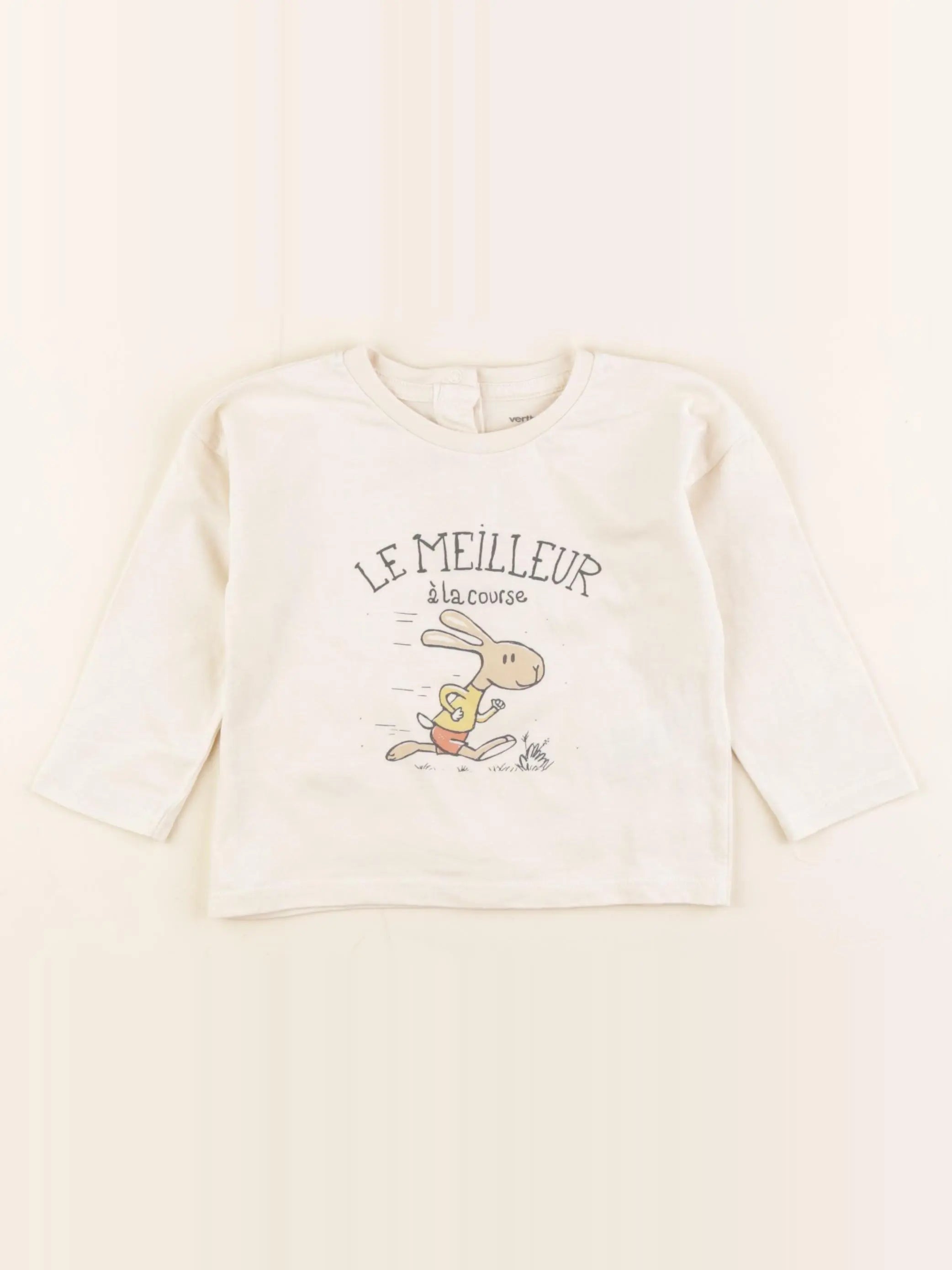 Vertbaudet - tee-shirt blanc - 18 mois