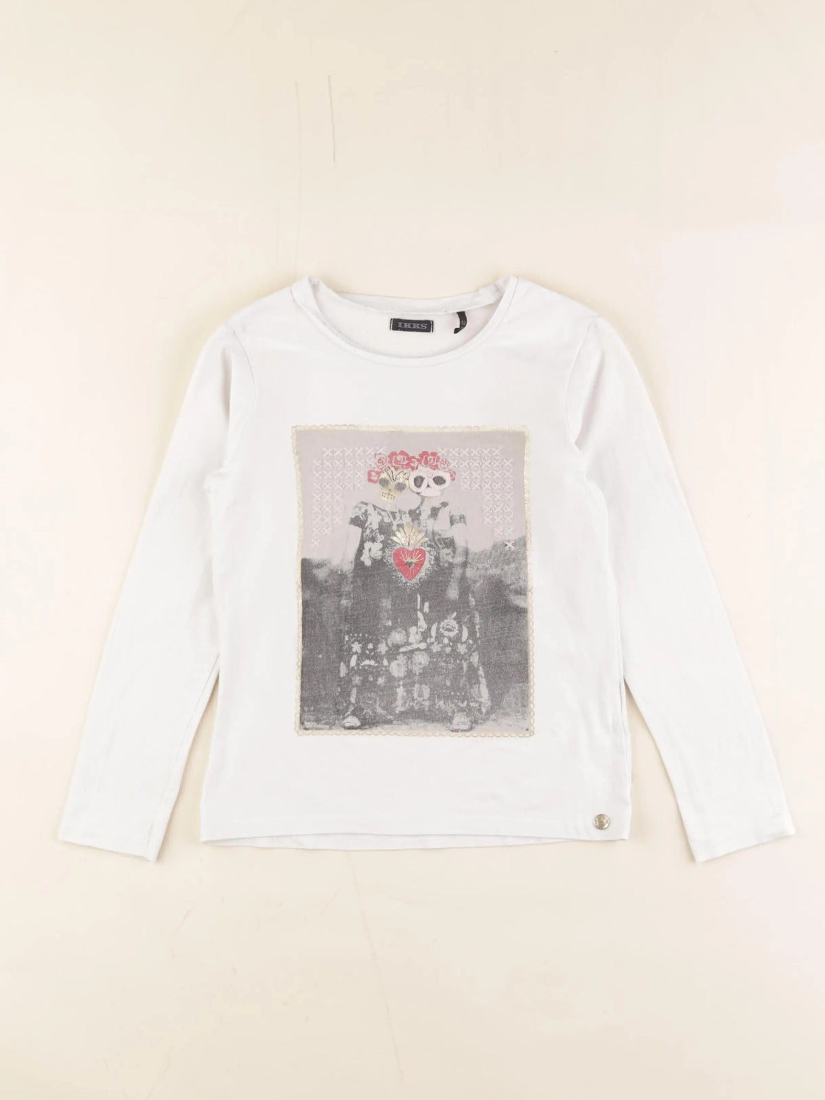 IKKS - tee-shirt multicolore, blanc - 8 ans