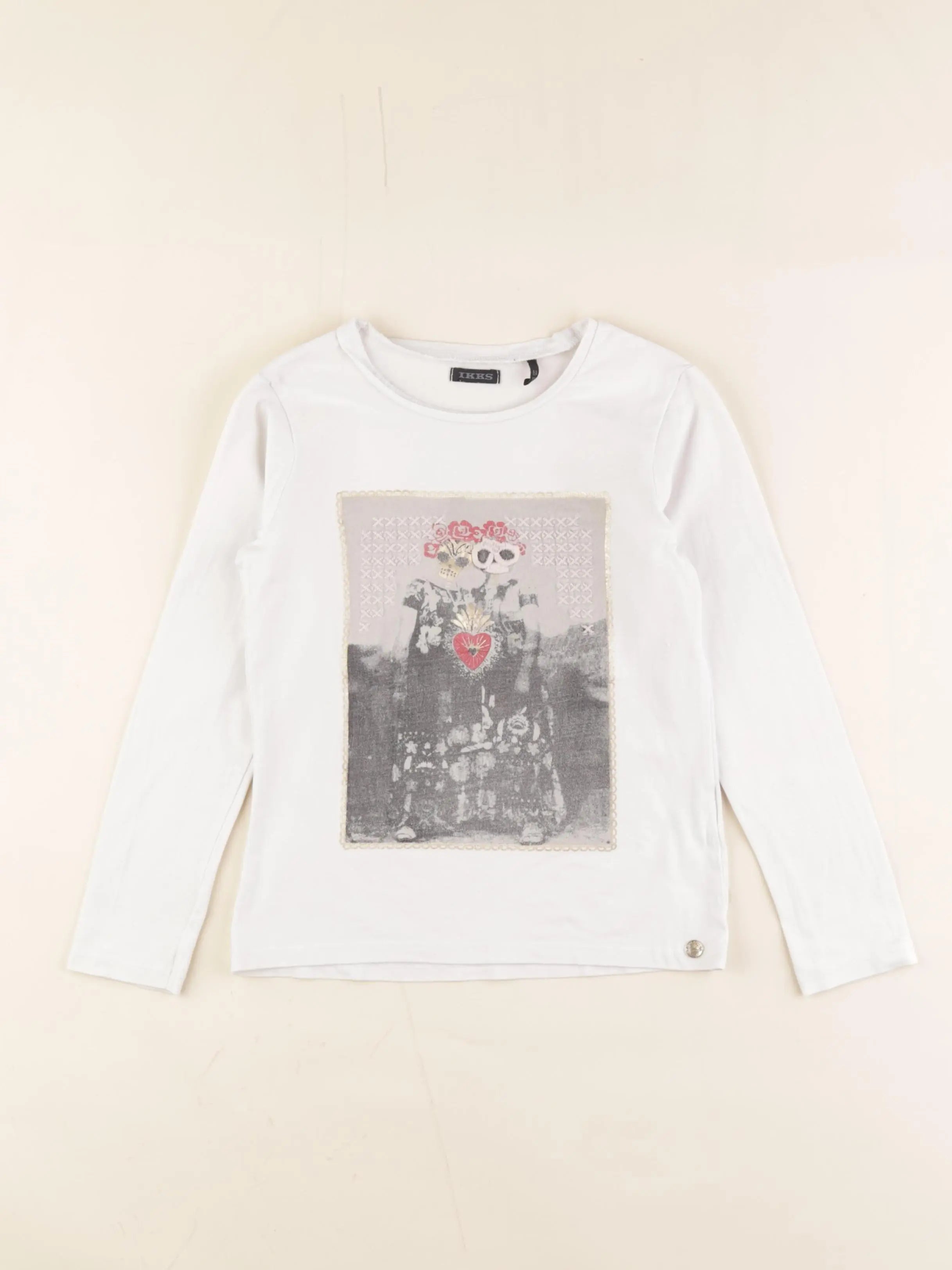 IKKS - tee-shirt multicolore, blanc - 8 ans