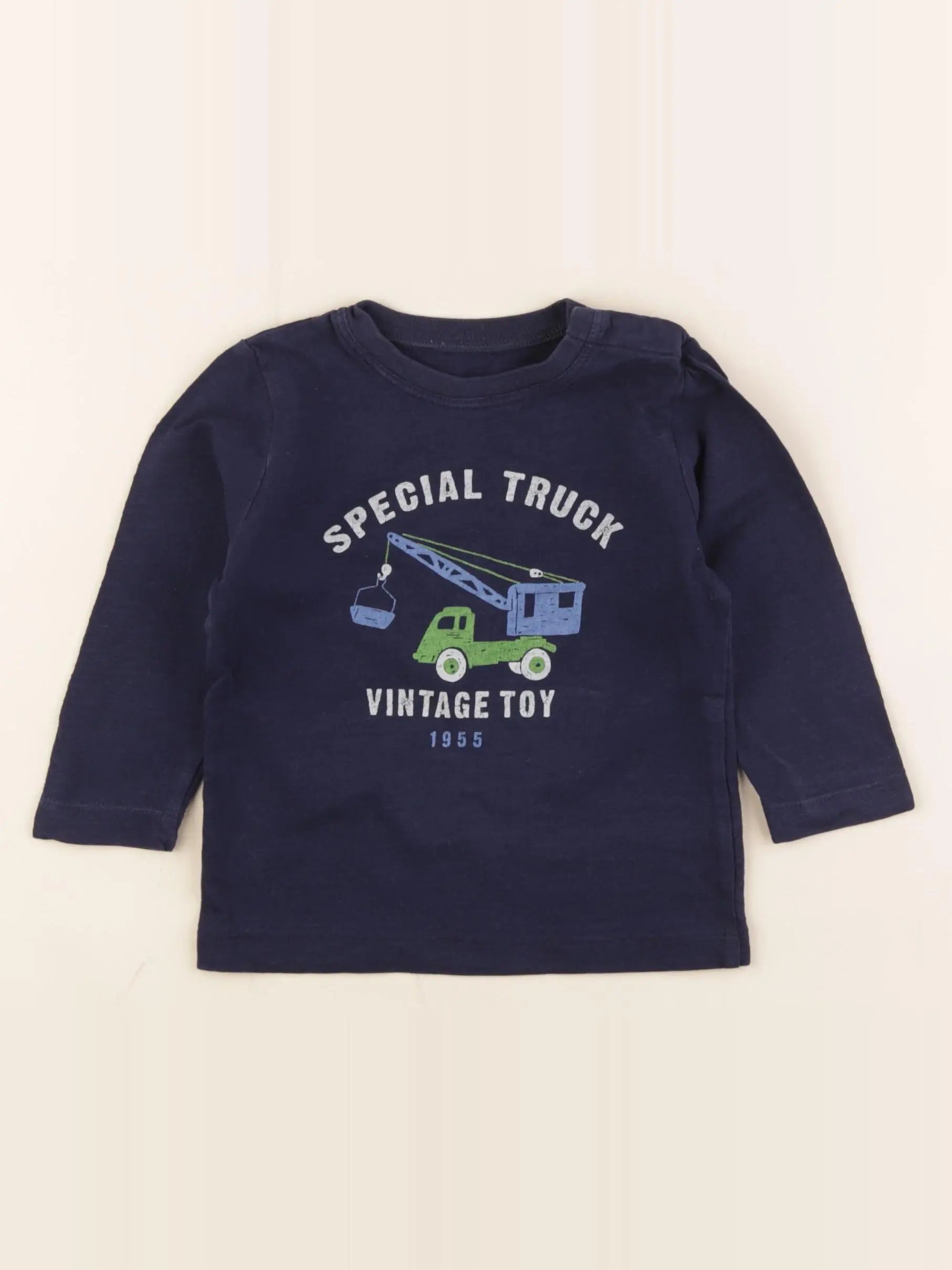 Boutchou - tee-shirt bleu - 12 mois