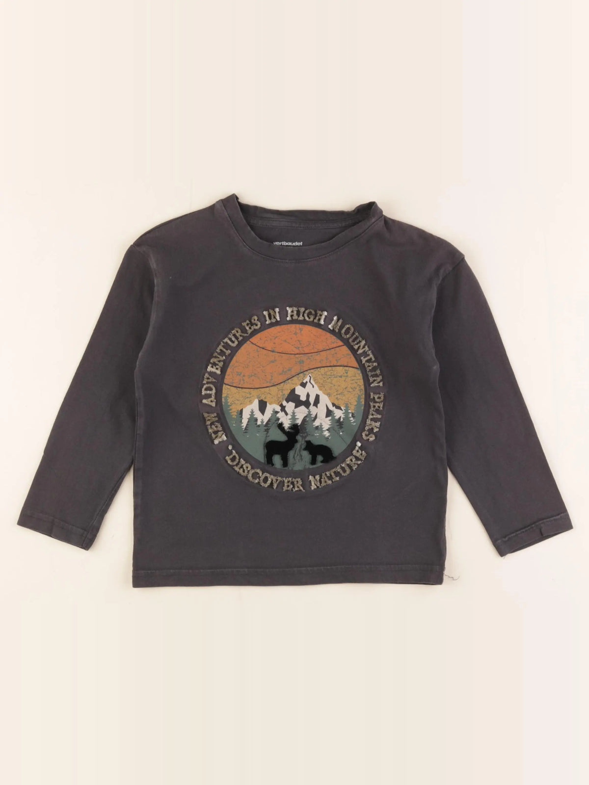 Vertbaudet - tee-shirt gris - 5 ans