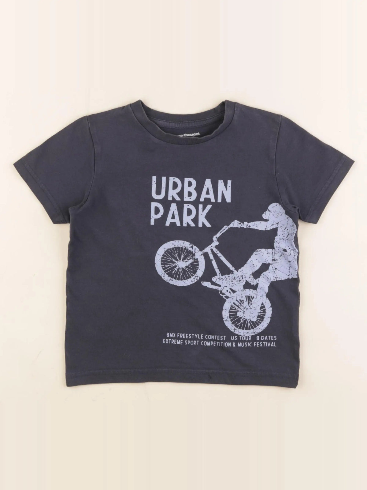 Vertbaudet - tee-shirt bleu - 5 ans
