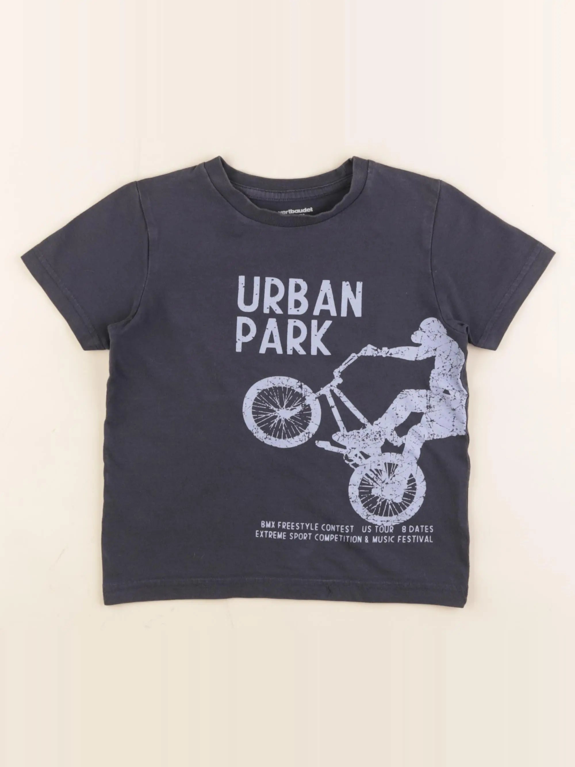 Vertbaudet - tee-shirt bleu - 5 ans