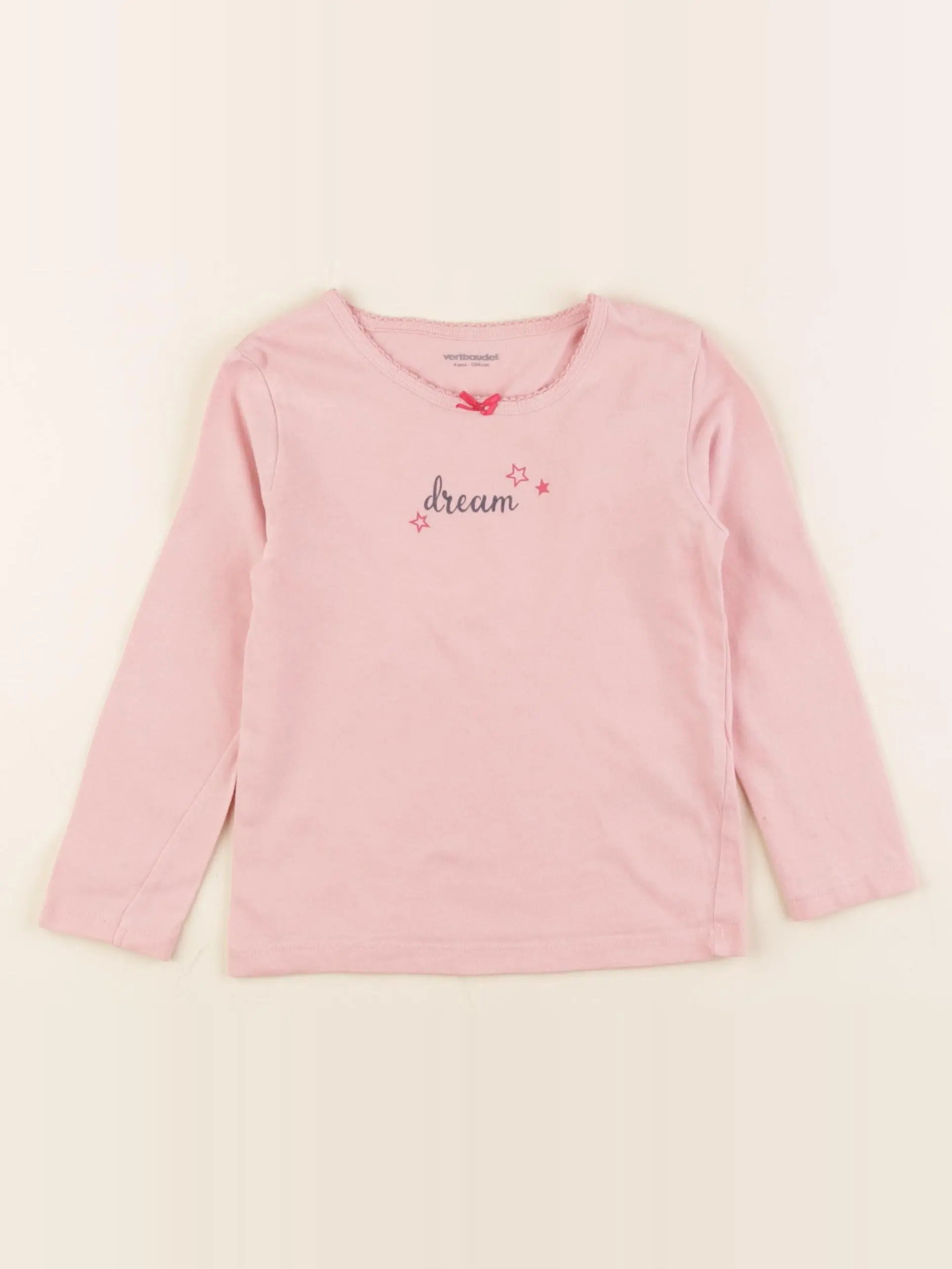 Vertbaudet - maillot de corps rose - 4 ans