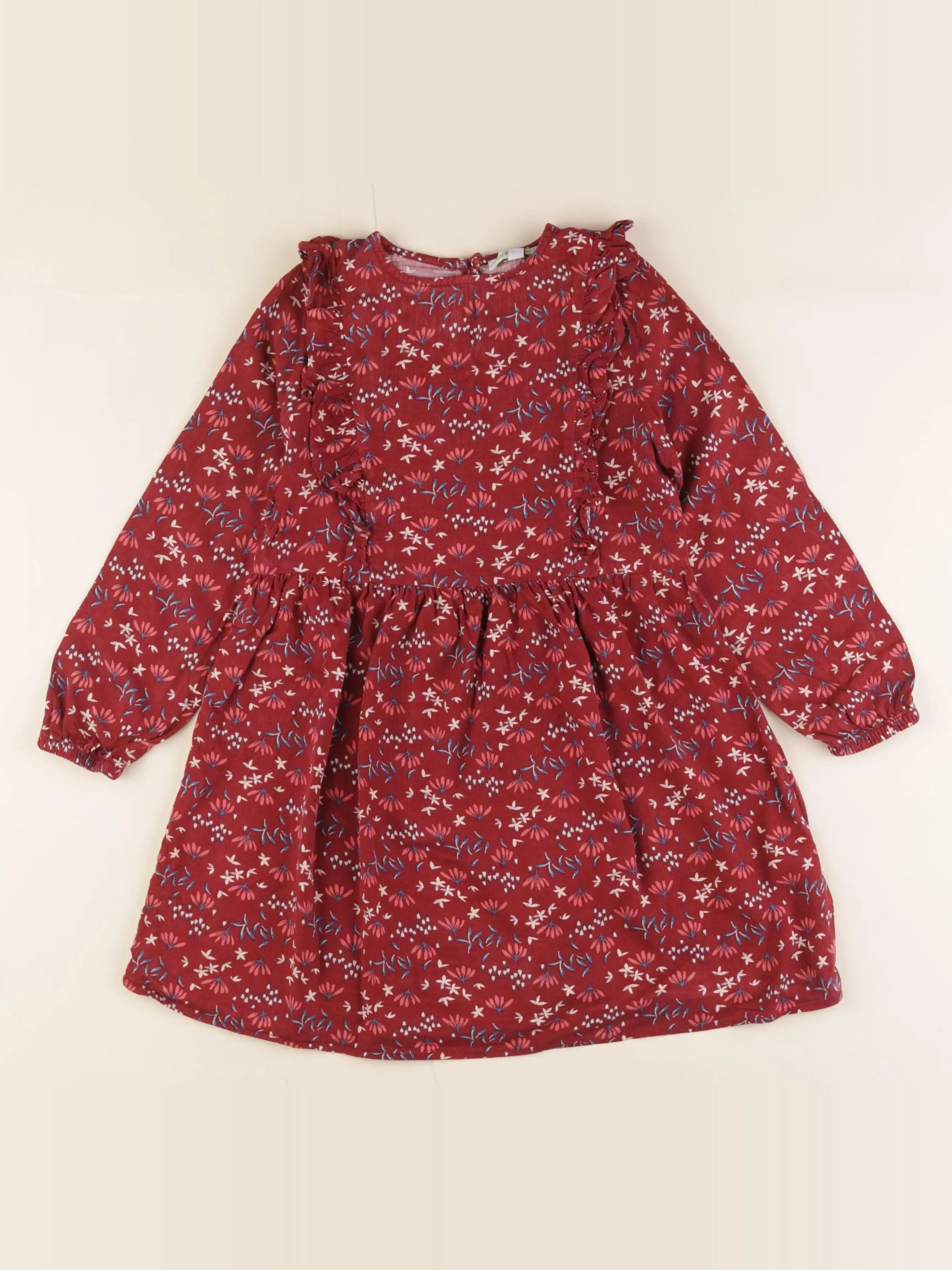 Vertbaudet - robe rouge - 7 ans