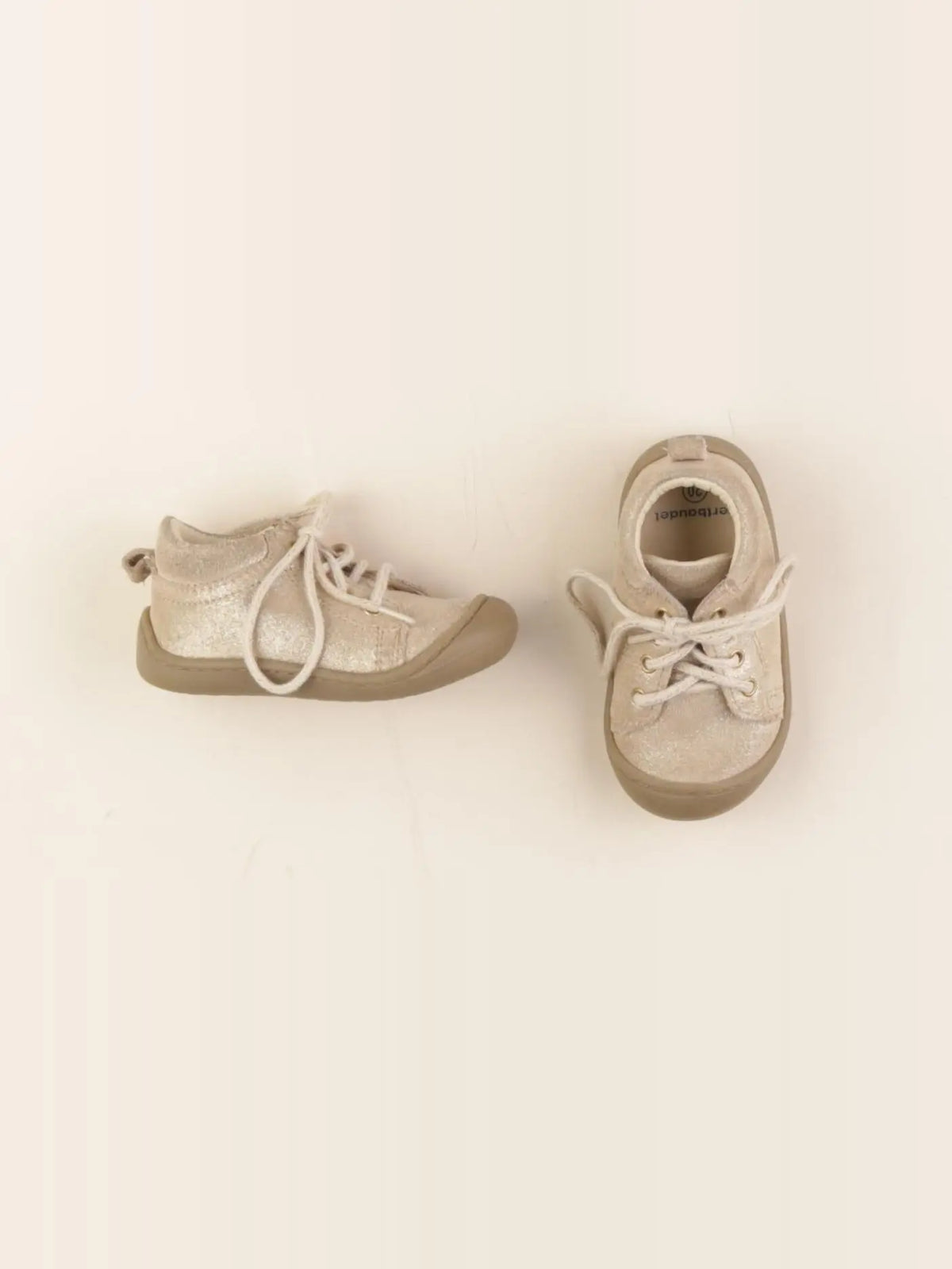 Vertbaudet - bottillons beige, or - pointure 20