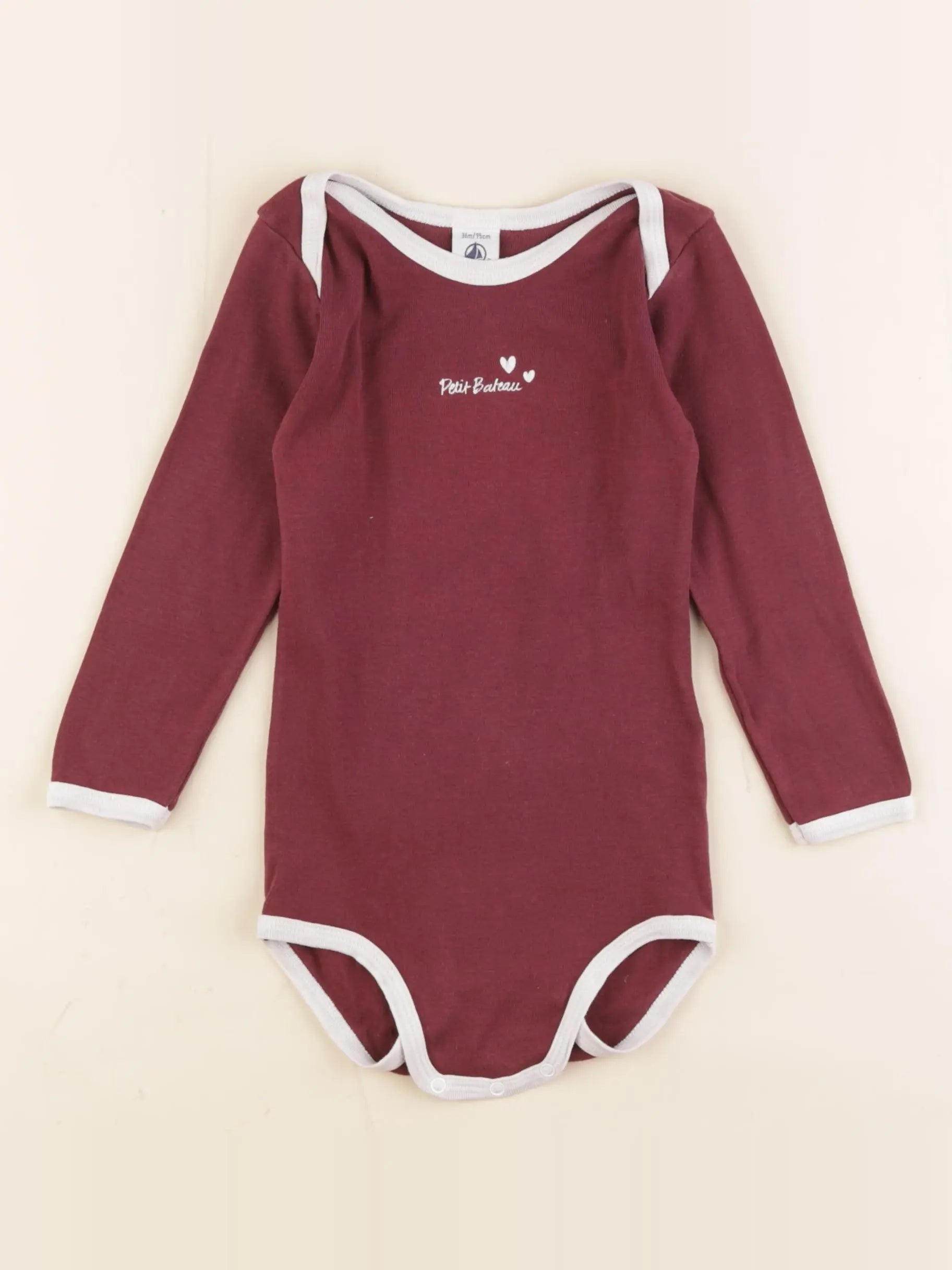 Petit Bateau - body rose - 36 mois