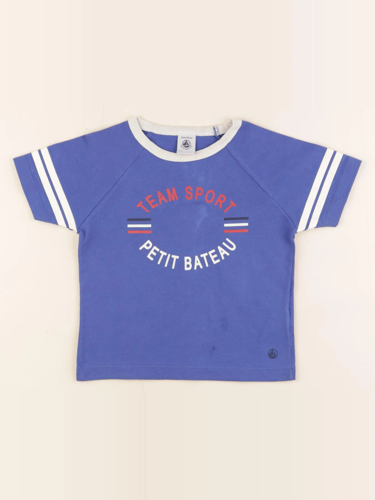 Petit Bateau - tee-shirt bleu - 3 ans