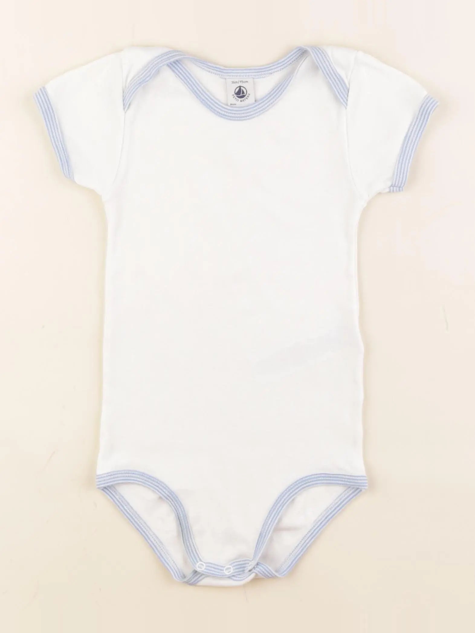 Petit Bateau - body blanc - 36 mois