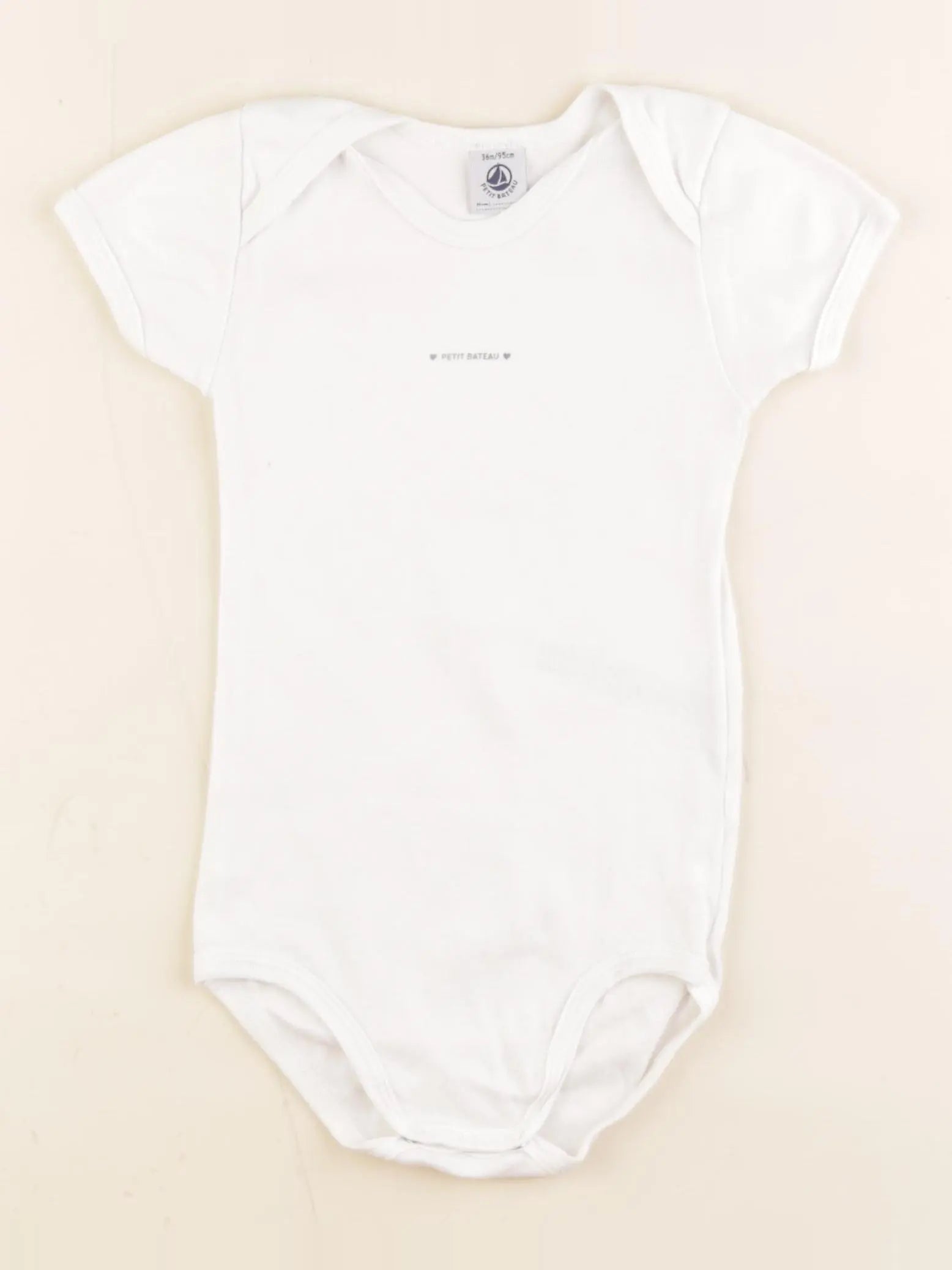 Petit Bateau - body blanc - 36 mois