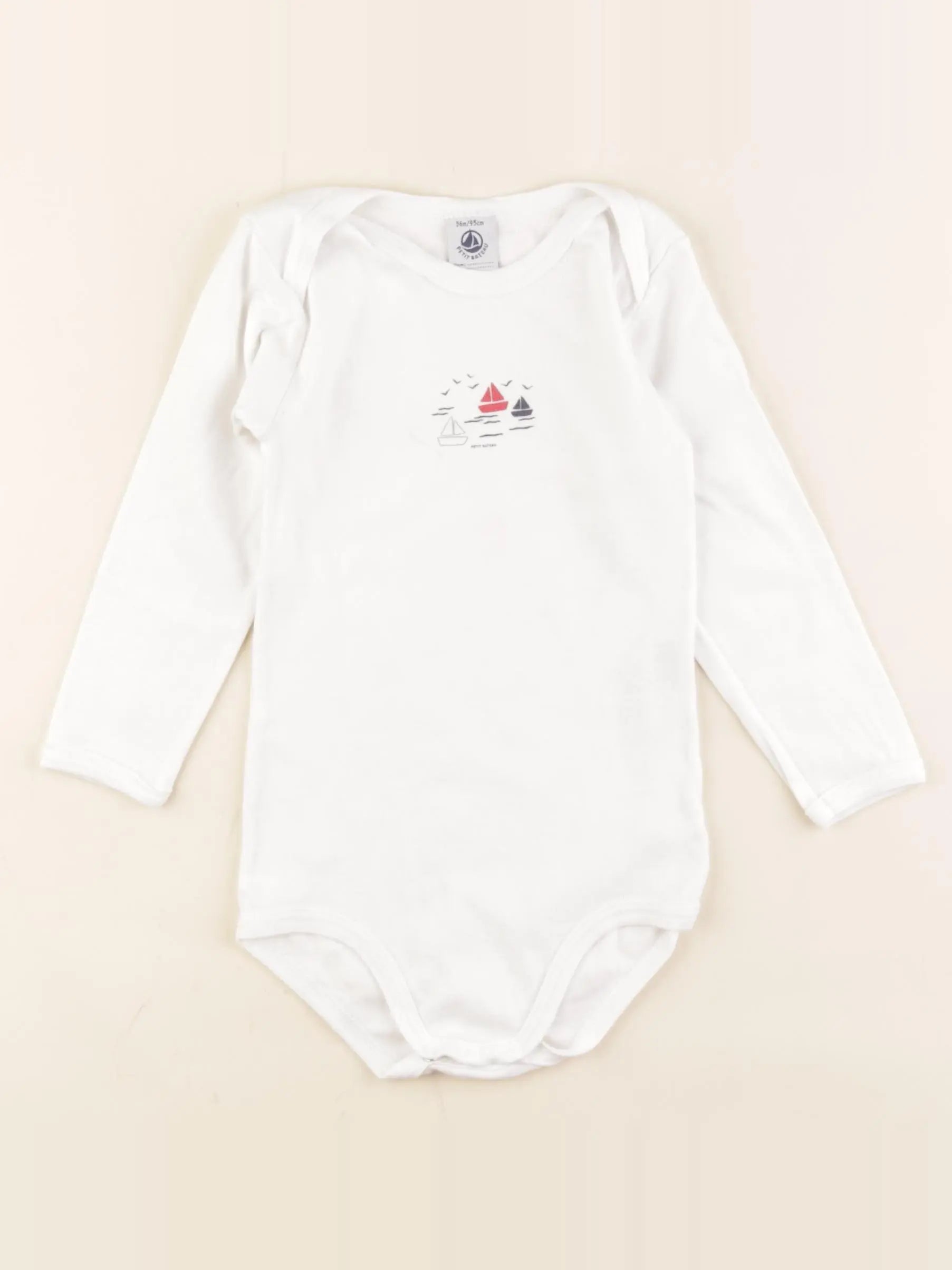 Petit Bateau - body blanc - 36 mois