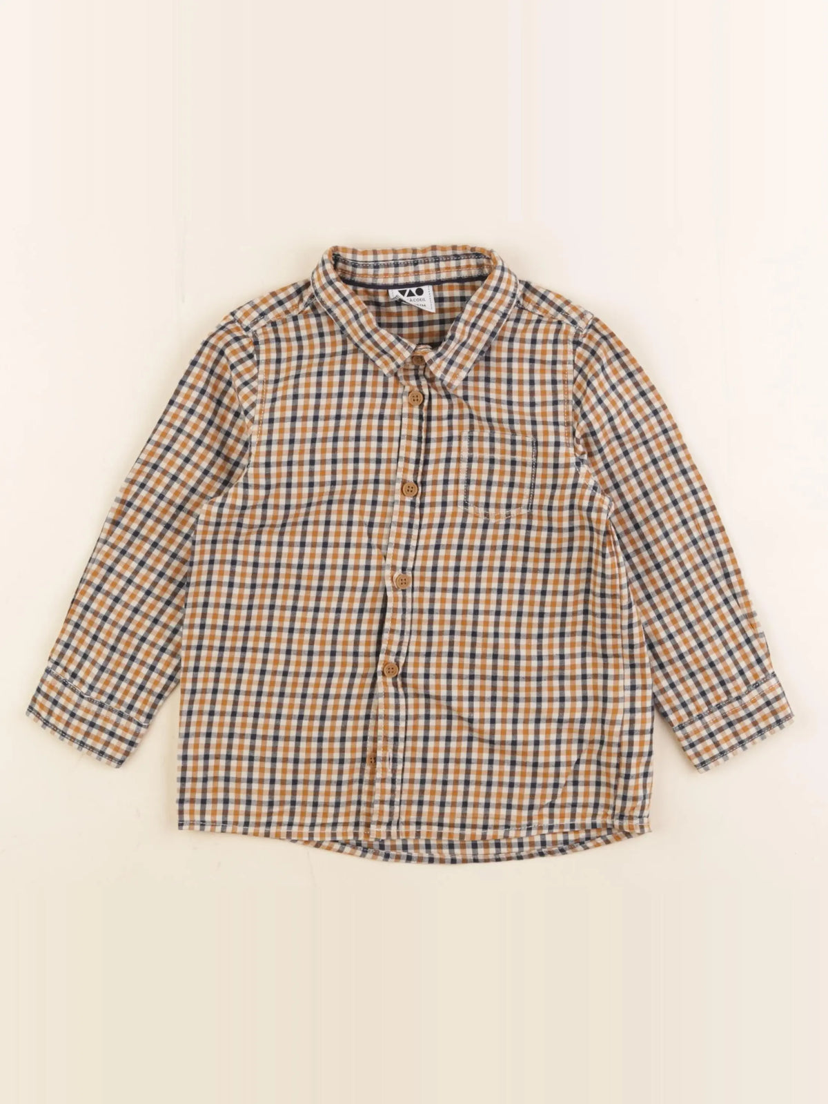 Tape à l'oeil - chemise coton beige, marron - 3 ans