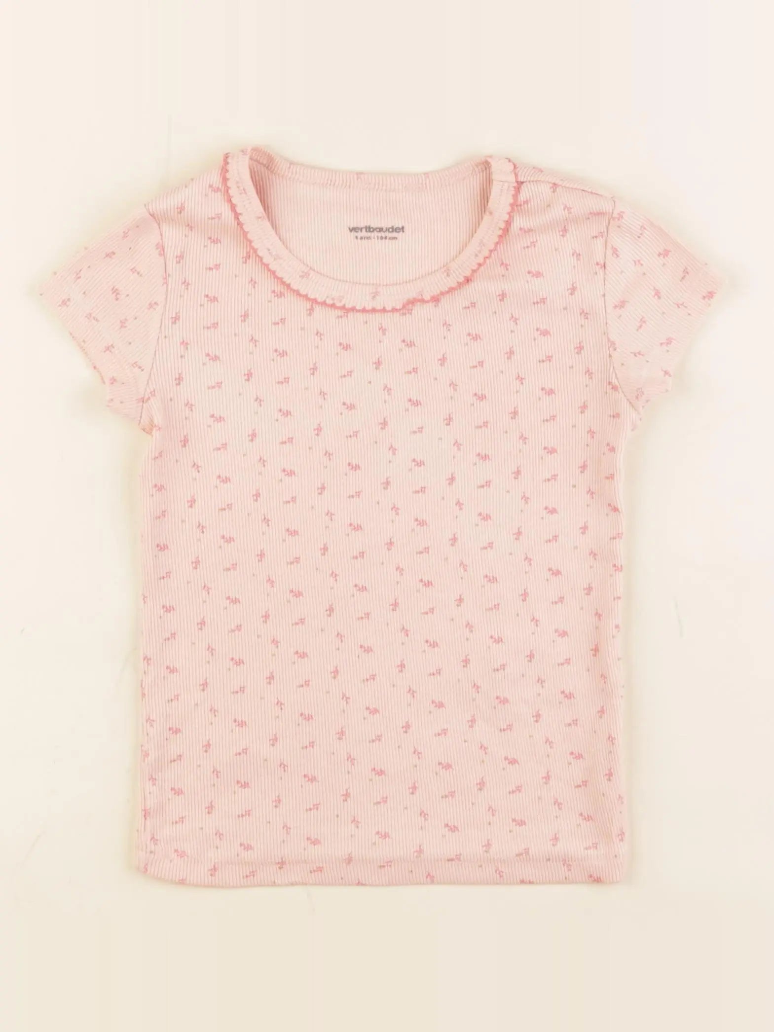 Vertbaudet - maillot de corps rose - 4 ans
