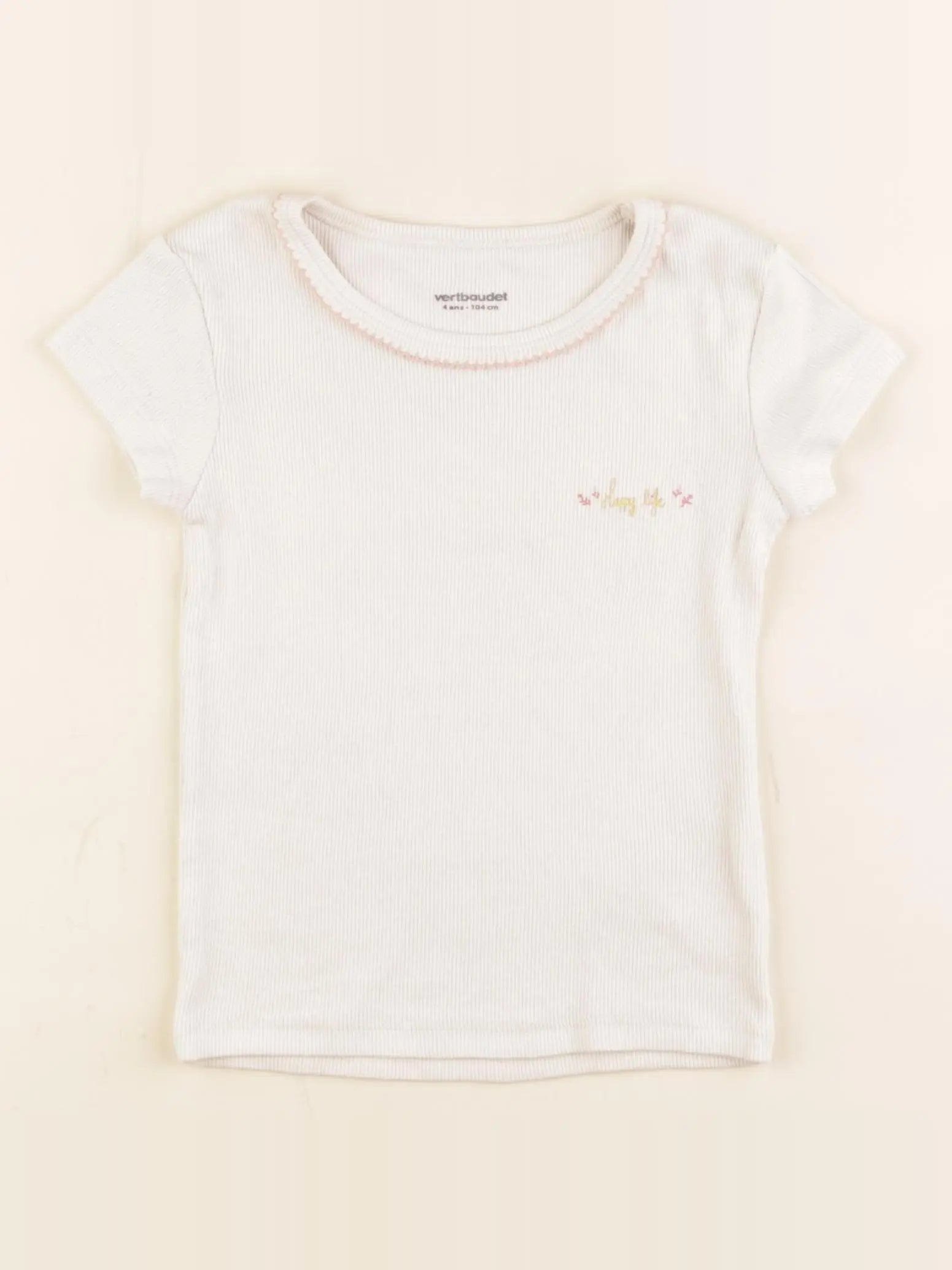 Vertbaudet - maillot de corps blanc - 4 ans