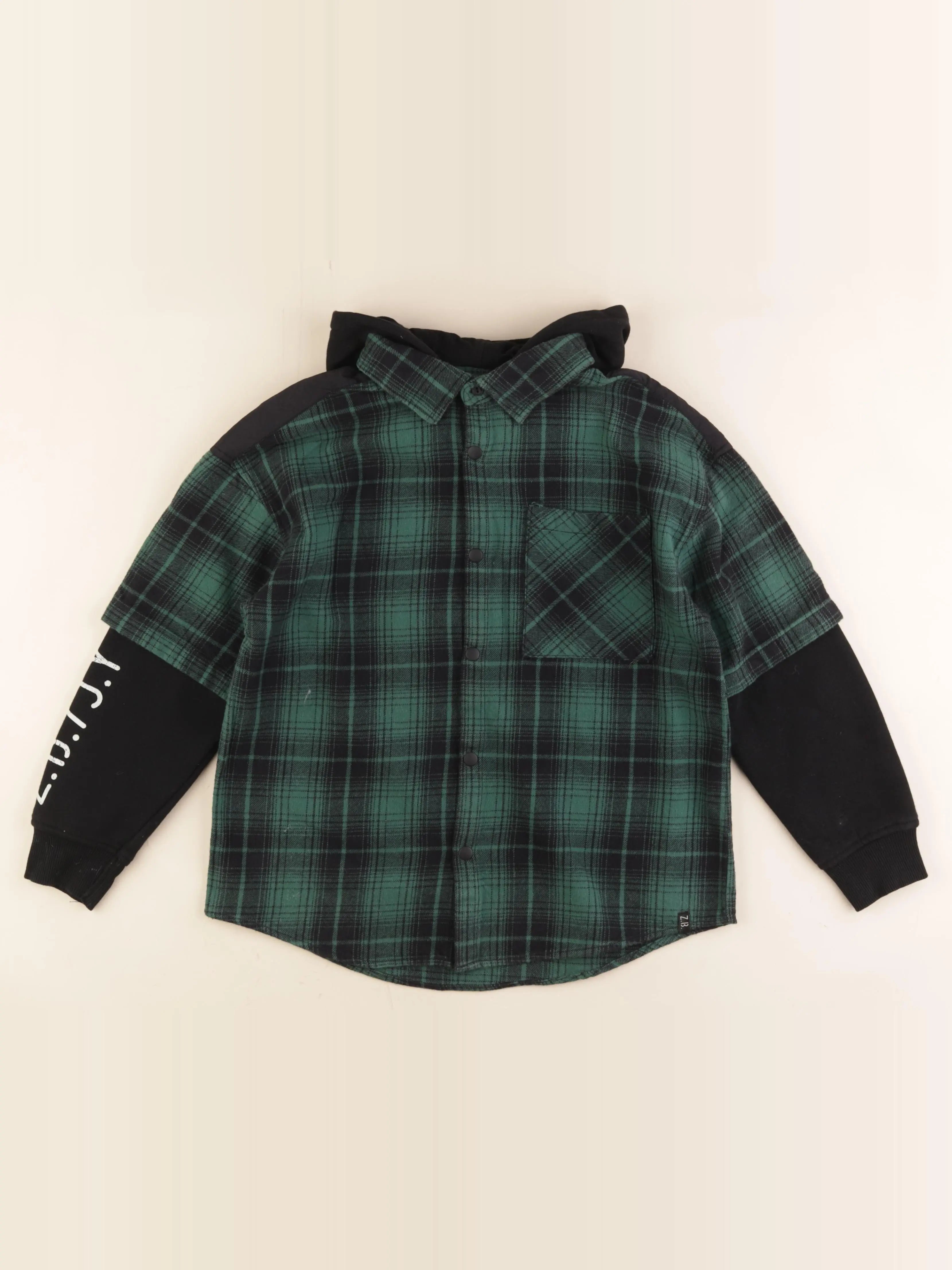 Zara - chemise noir, vert - 9 ans