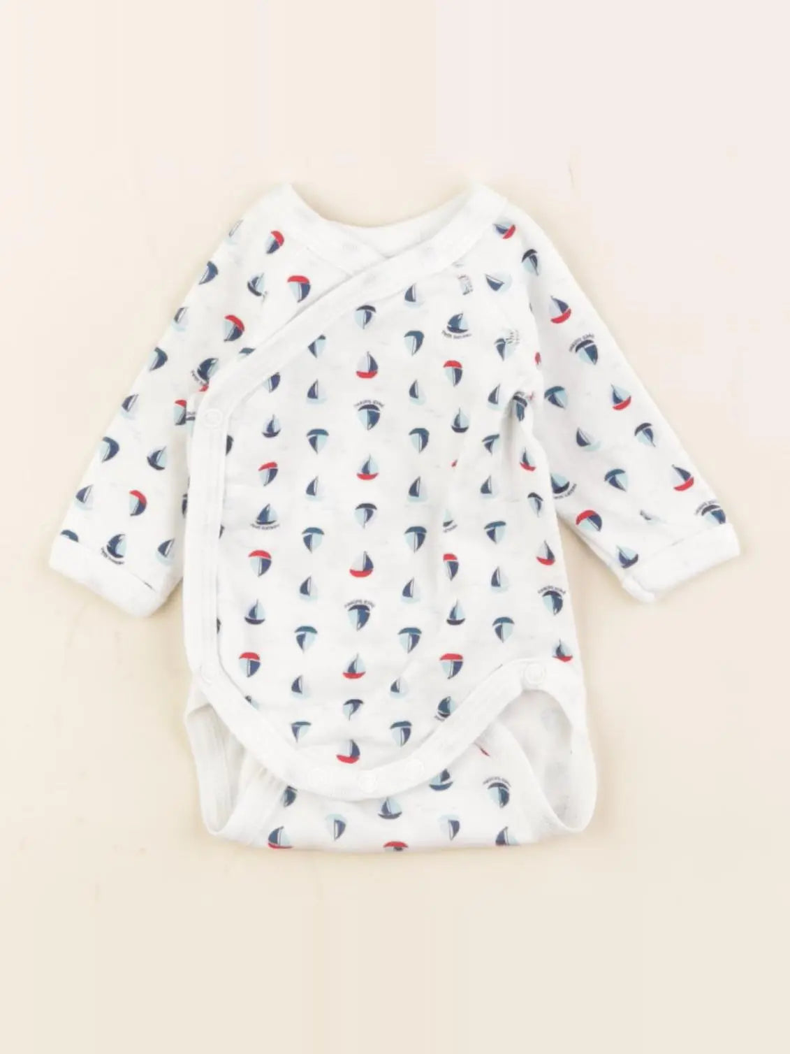 Petit Bateau - body blanc - 0 mois