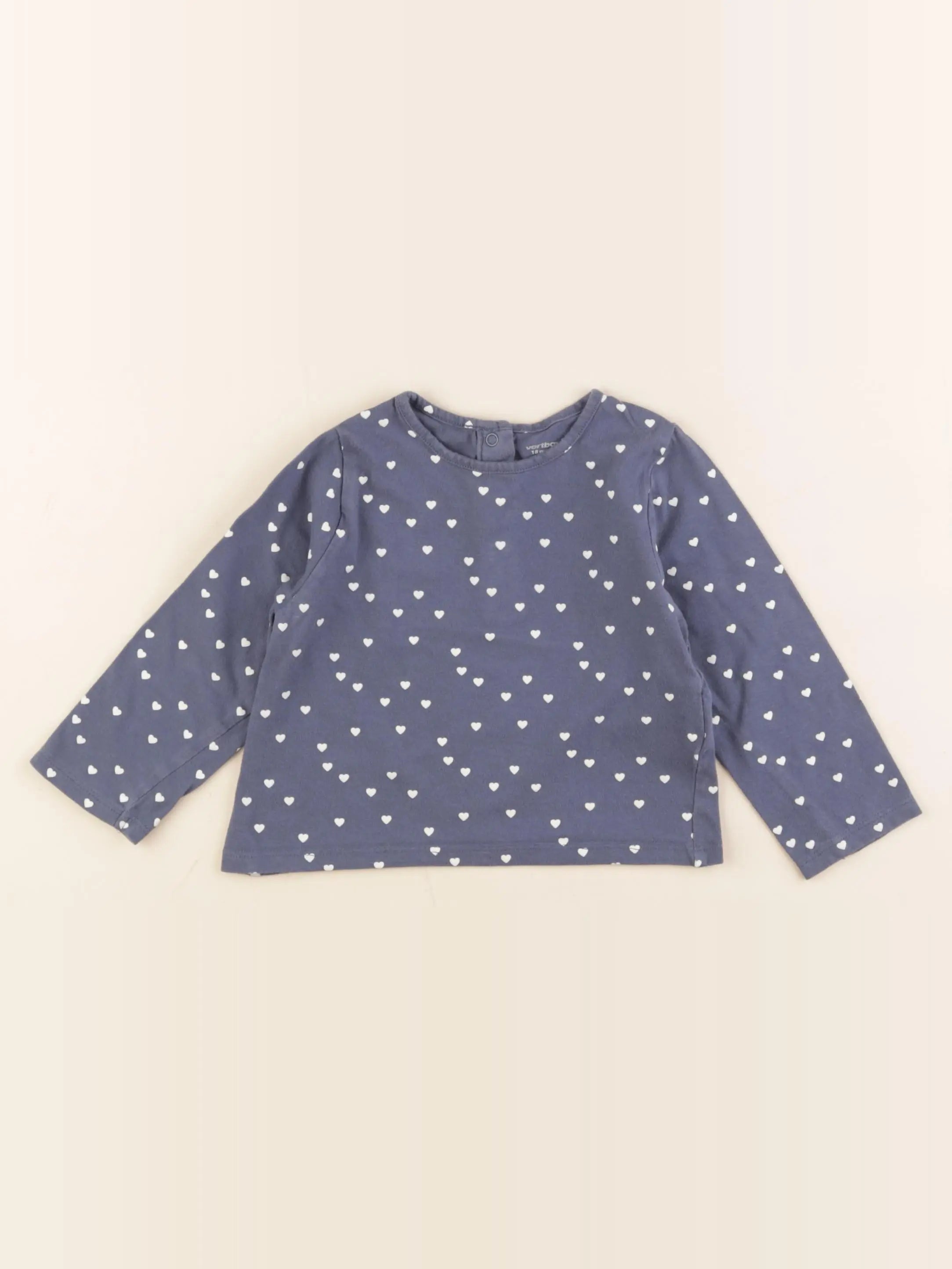 Vertbaudet - tee-shirt bleu - 18 mois