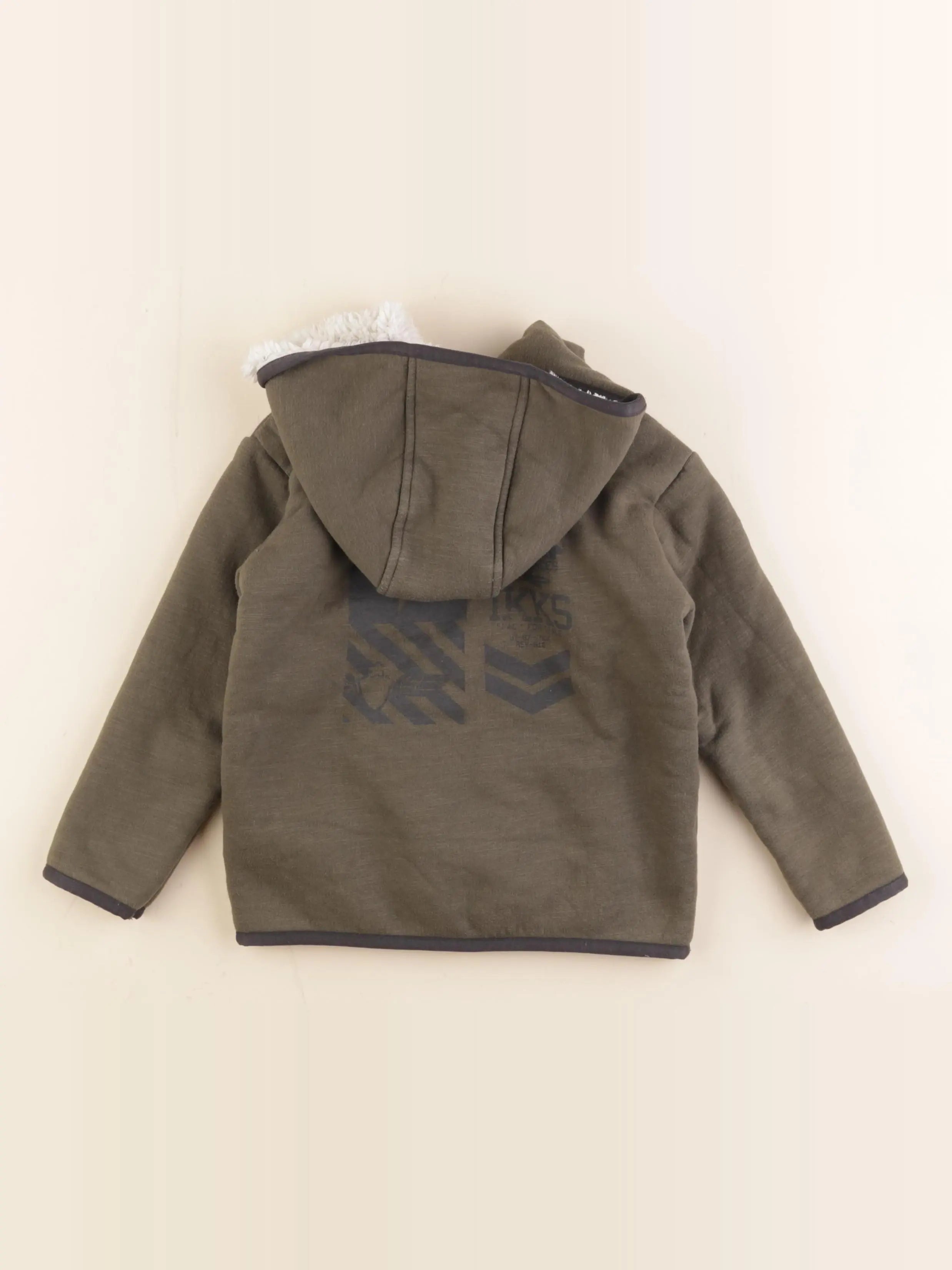 IKKS - veste doublé, imprimé au dos vert - 4 ans