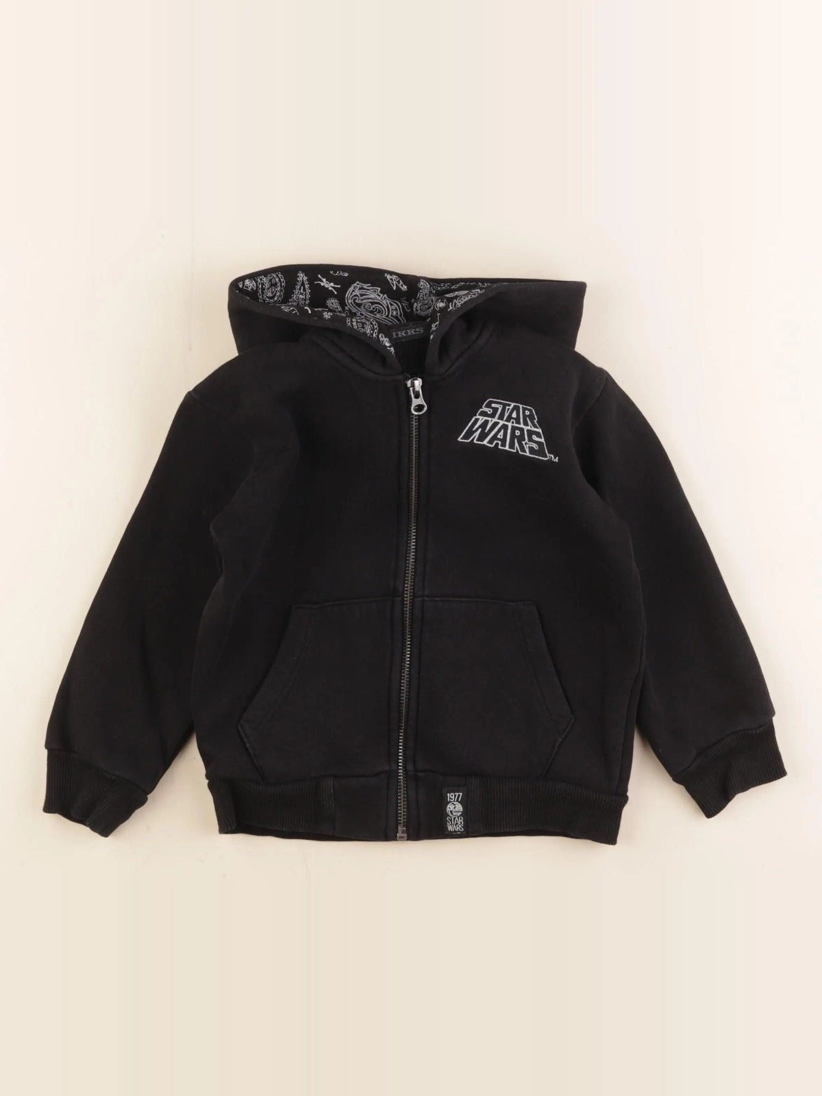 IKKS - sweat imprimé au dos noir - 4 ans