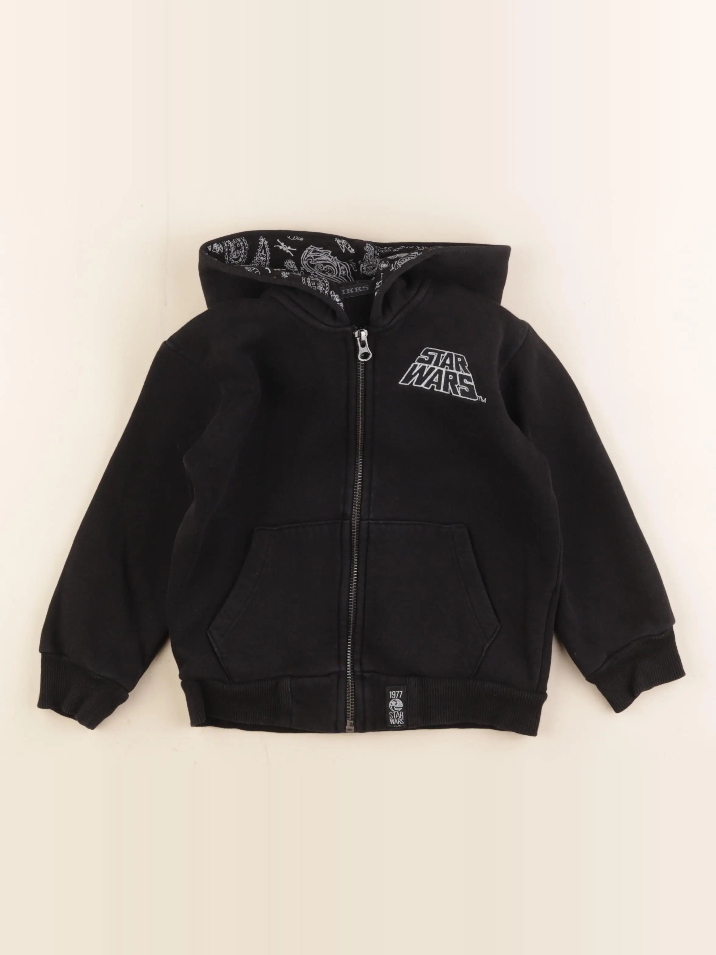 IKKS - sweat imprimé au dos noir - 4 ans