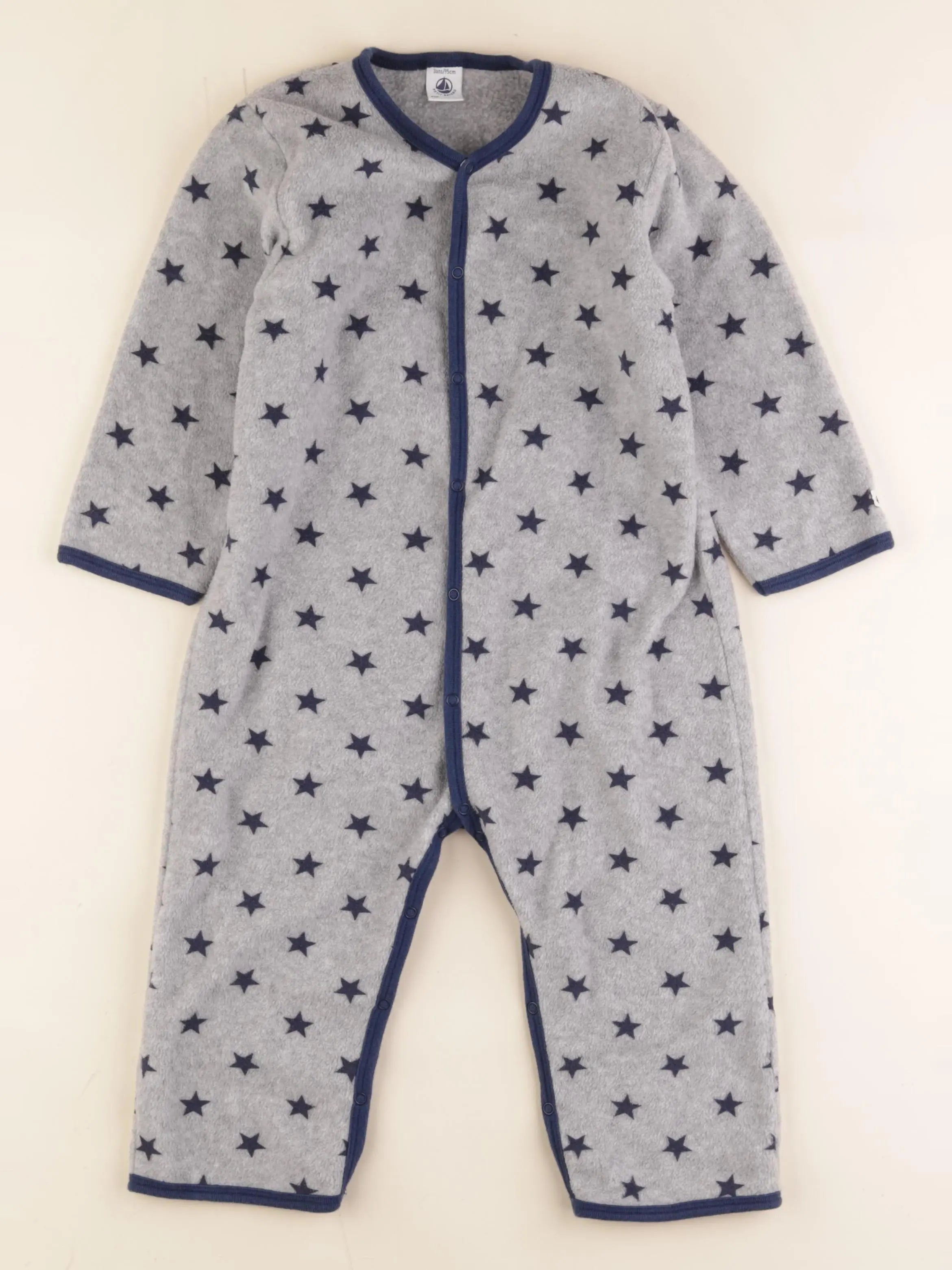 Petit Bateau - sur-pyjama bleu, gris - 3 ans
