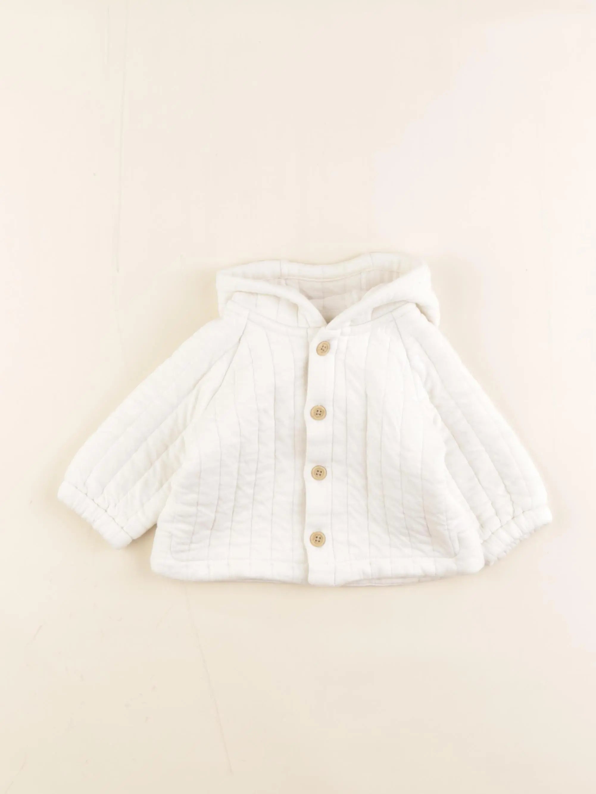 Vertbaudet - veste doublé beige - 6 mois