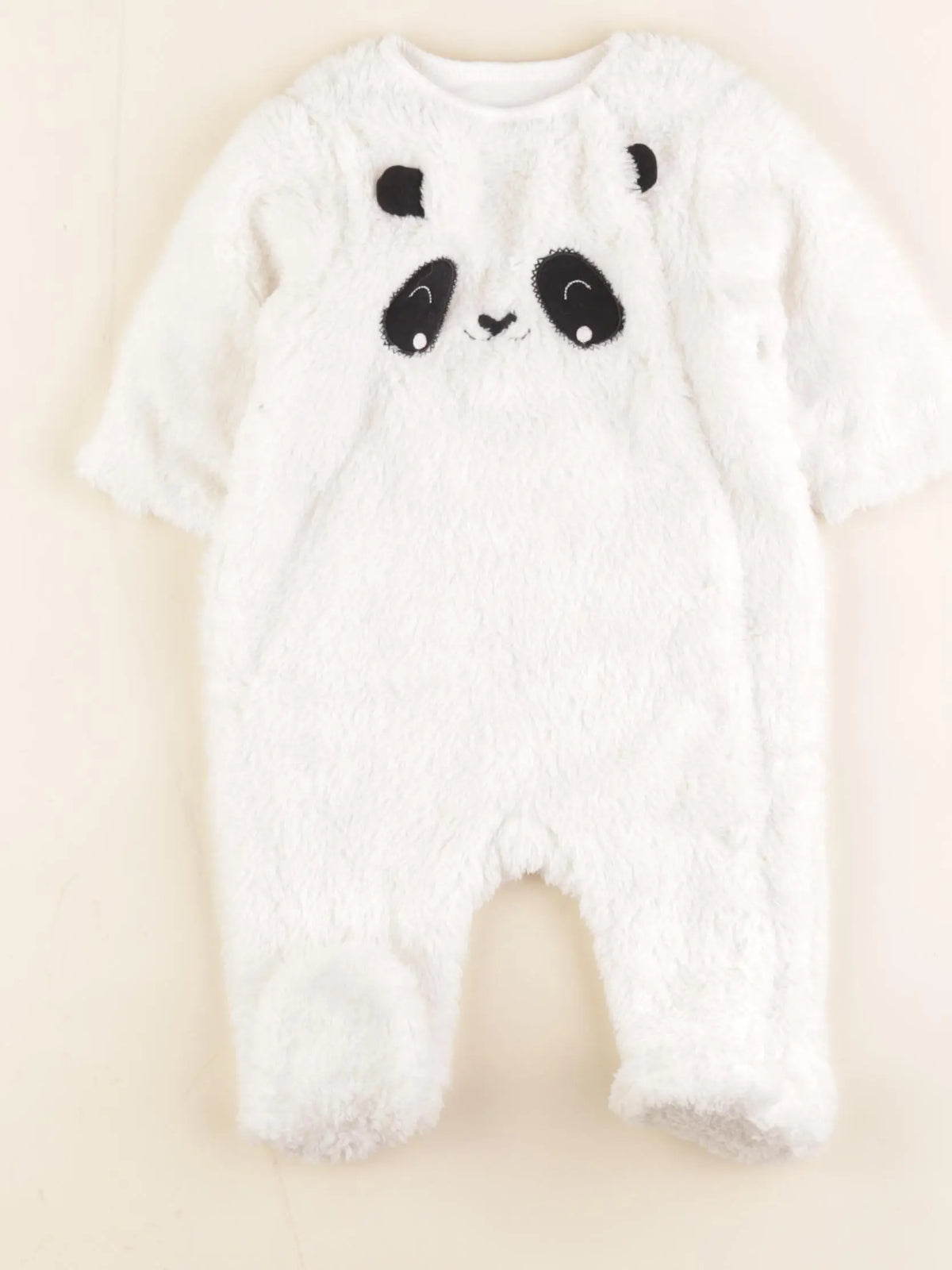 Vertbaudet - sur-pyjama coton beige - 3 mois