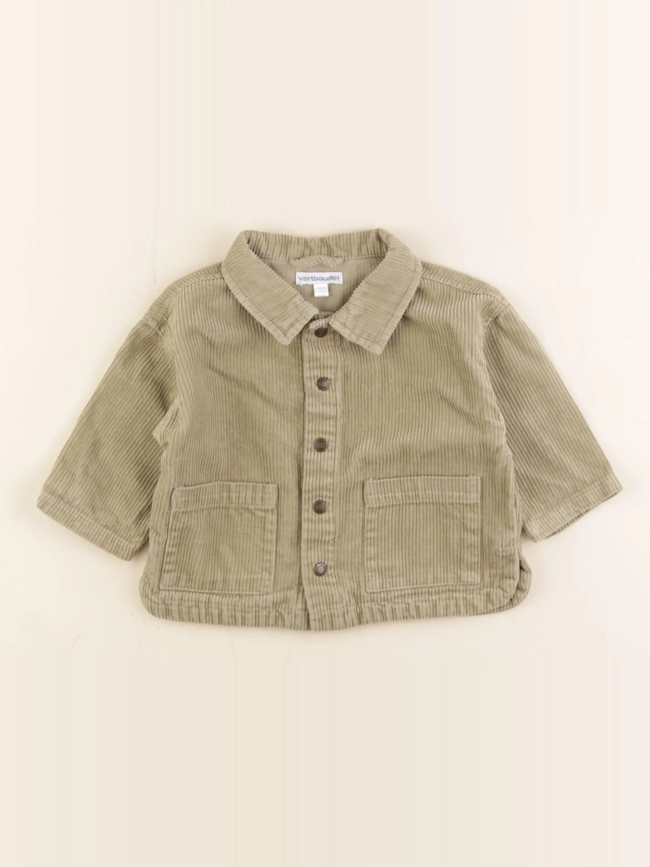 Vertbaudet - veste vert - 12 mois