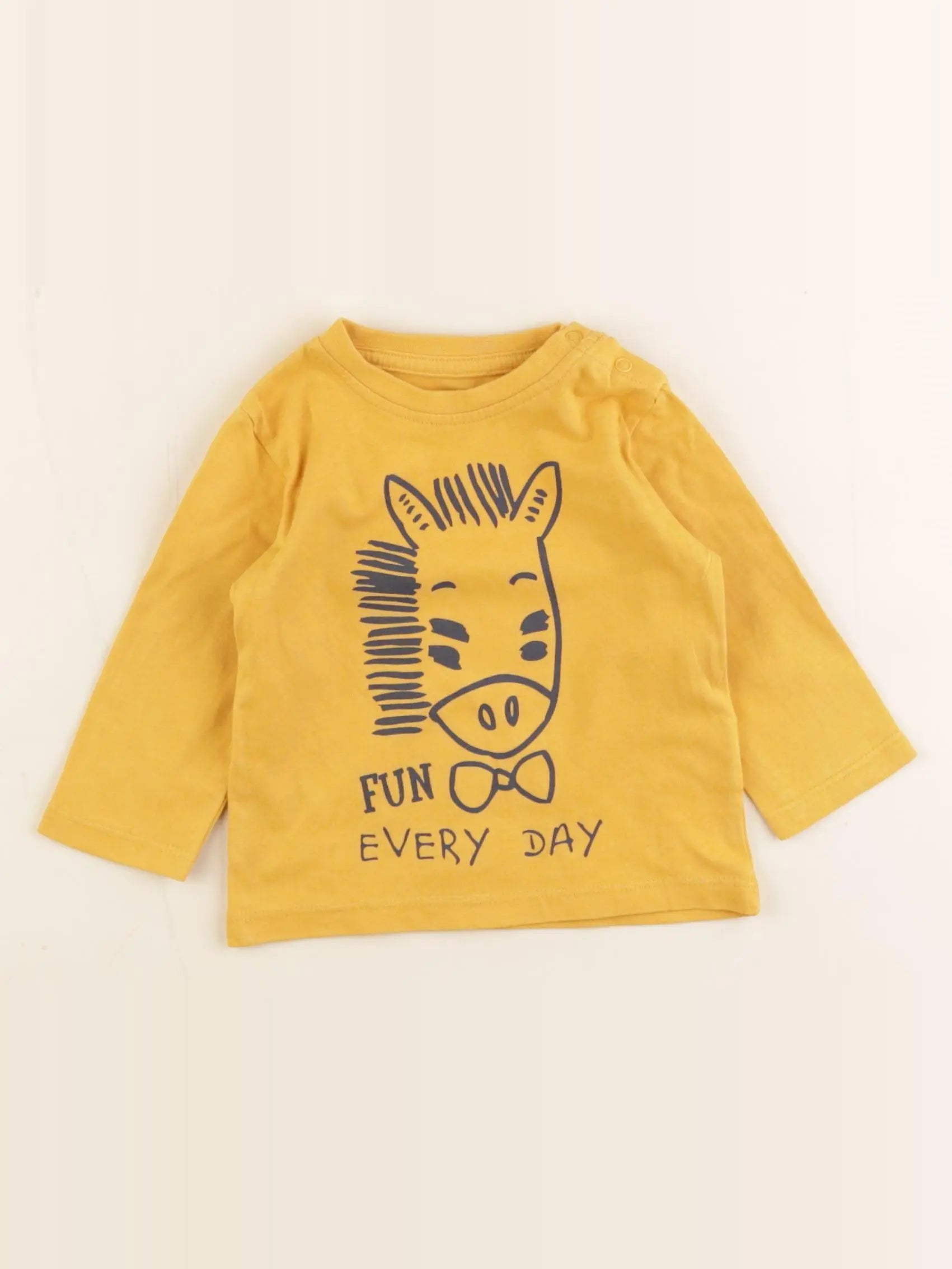 Vertbaudet - tee-shirt jaune - 3 mois