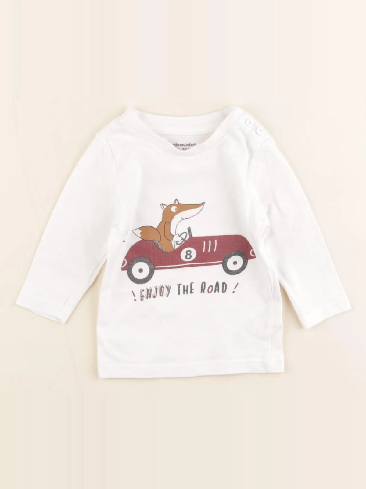 Vertbaudet - tee-shirt blanc - 3 mois