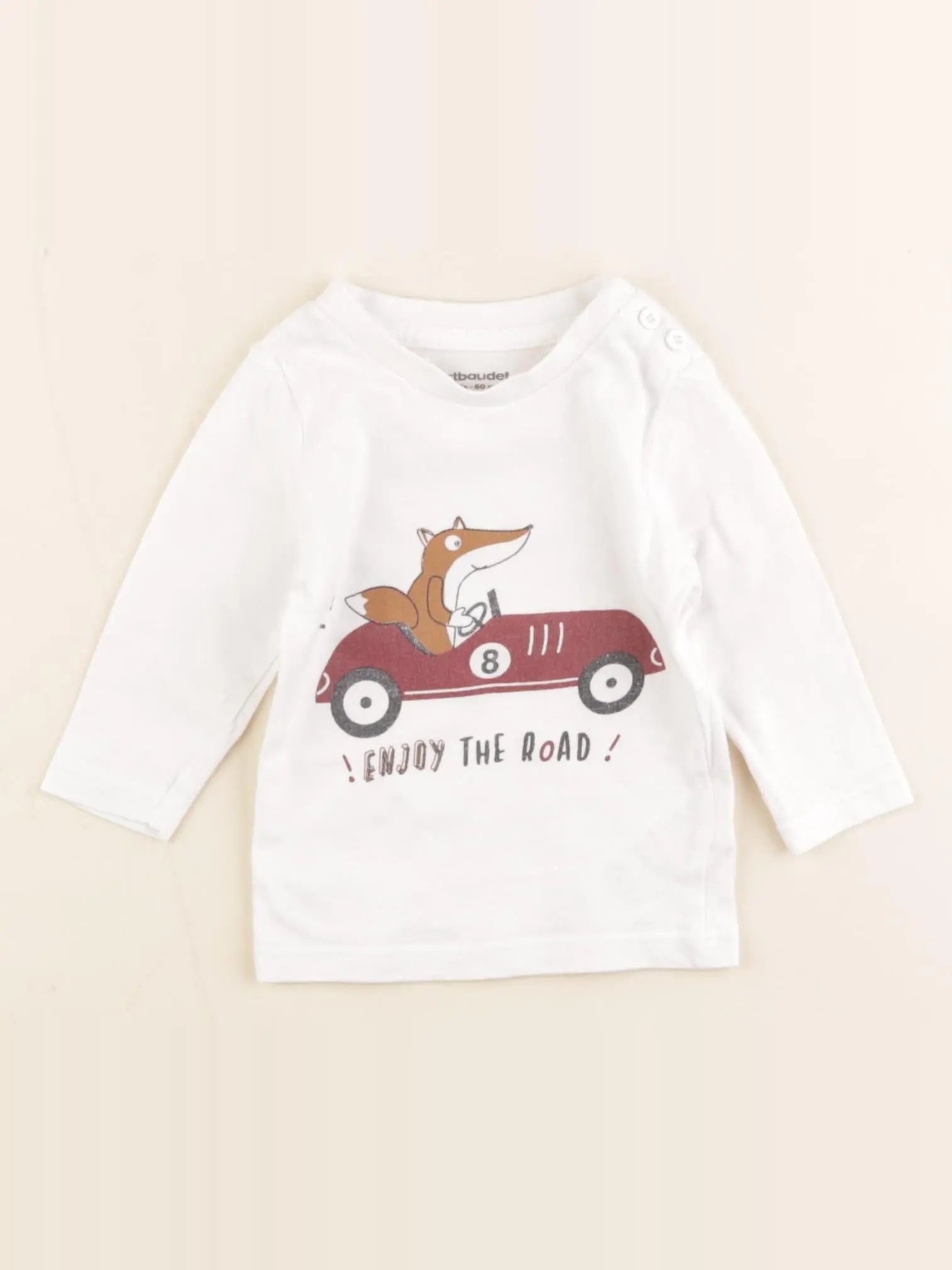 Vertbaudet - tee-shirt blanc - 3 mois