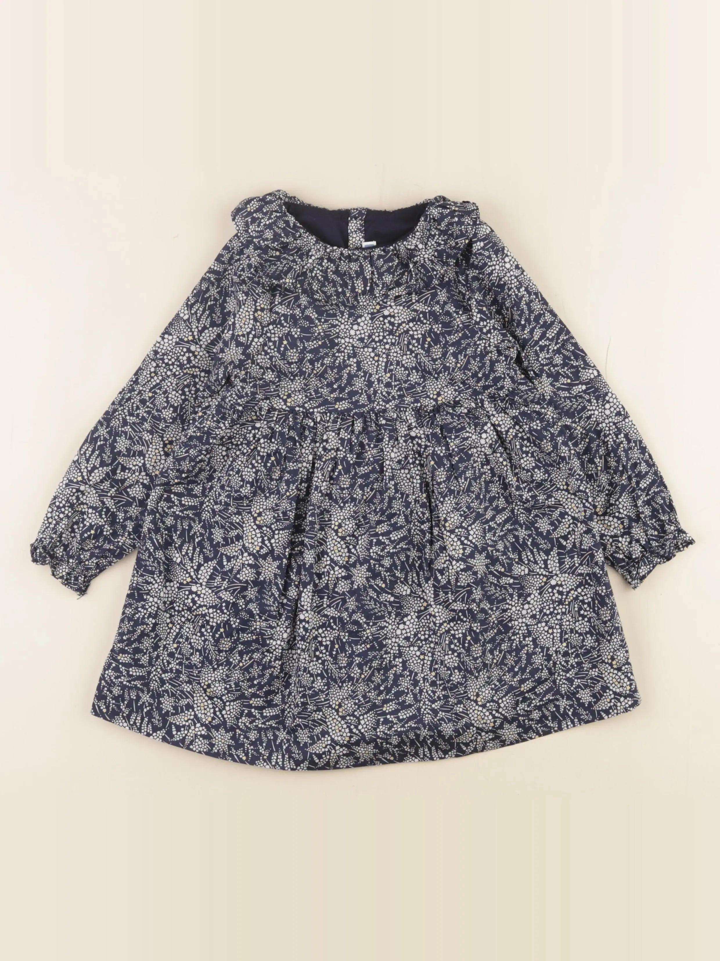 Jacadi - robe liberty blanc, bleu - 36 mois