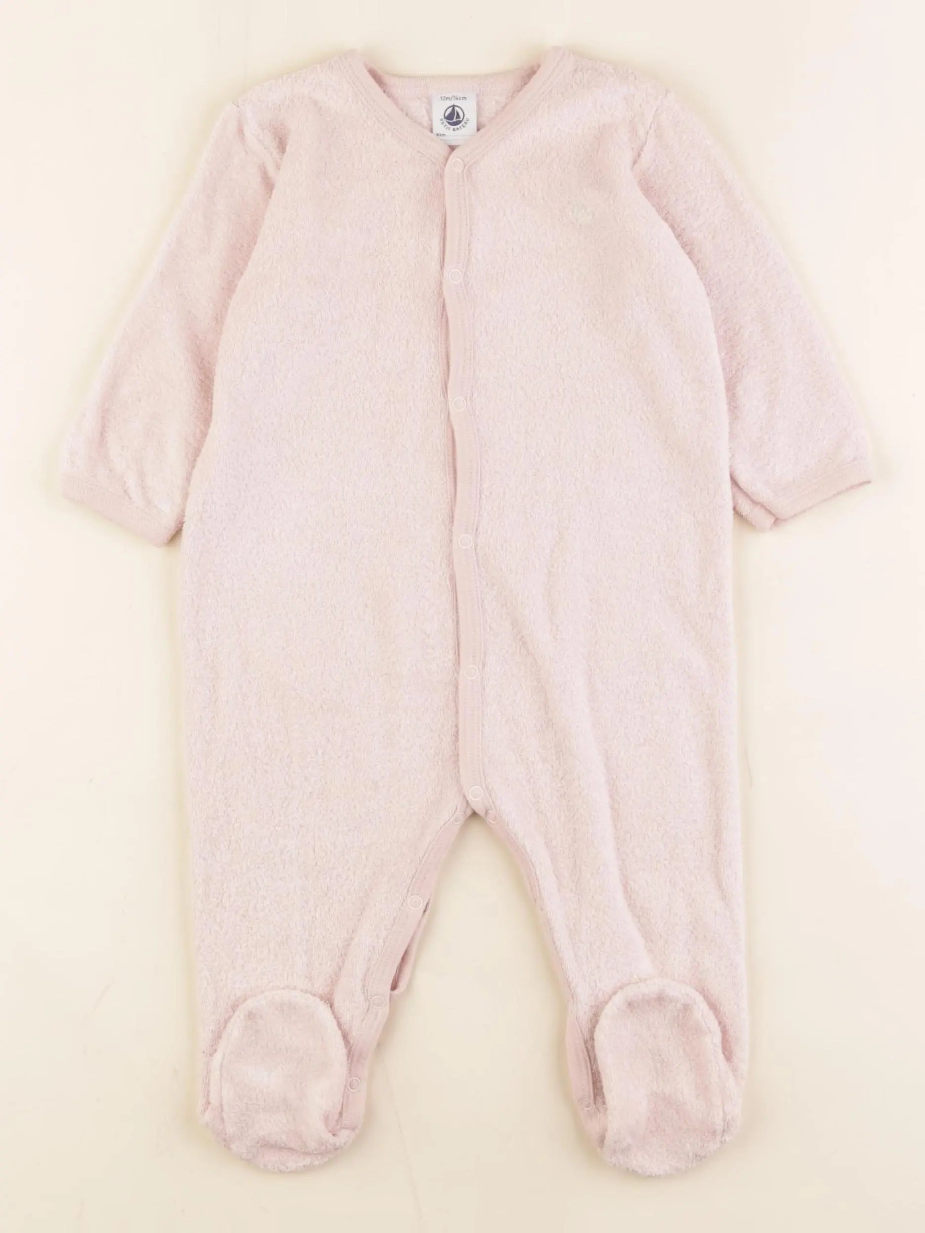 Petit Bateau - pyjama coton rose - 12 mois