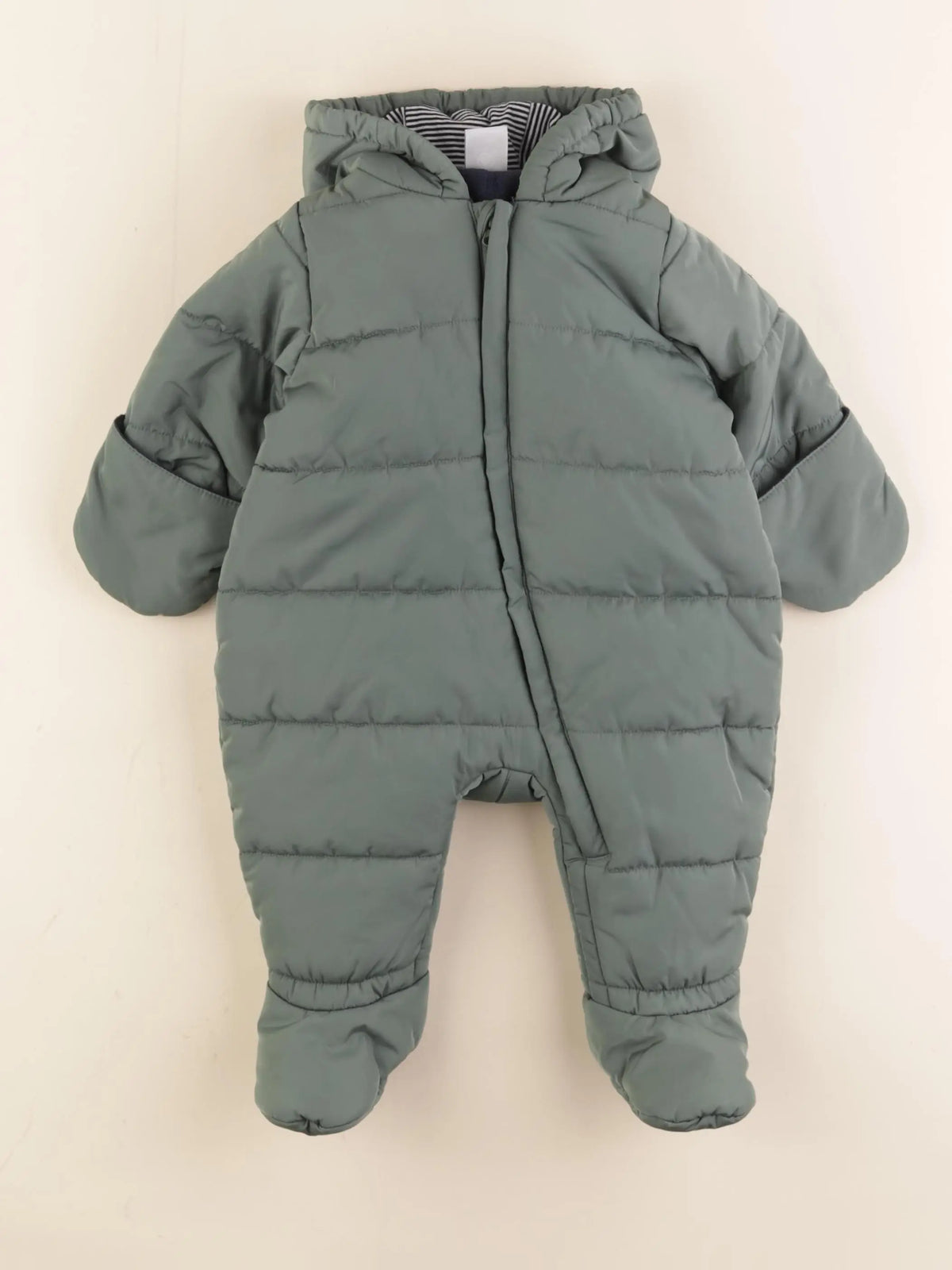 Petit Bateau - combi-pilote vert - 3 mois